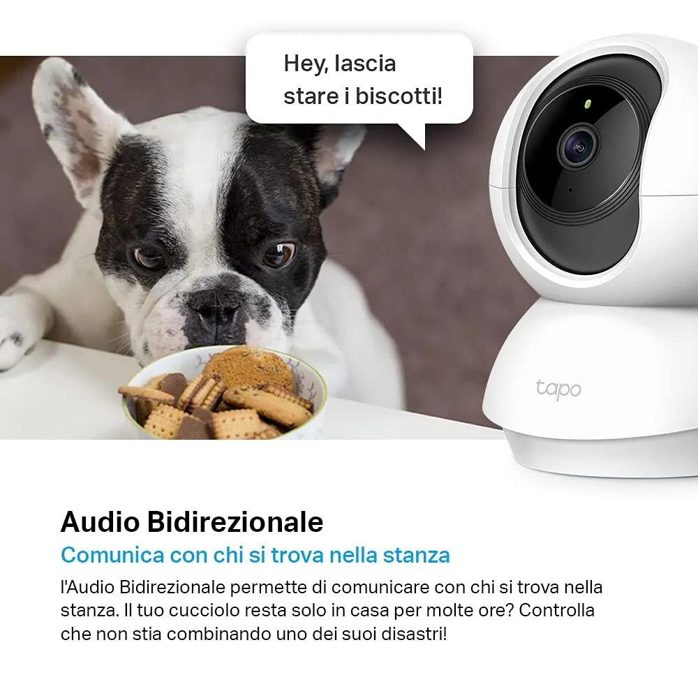 Tapo C210 2K 3MP WiFi Indoor Surveillance Camera 360° PTZ - immagine 7