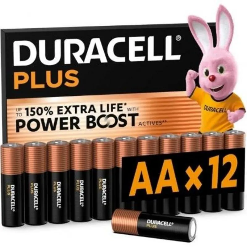 Duracell AA Batterie Alcaline Plus, 1.5V LR06 (Confezione da 12) - immagine 1