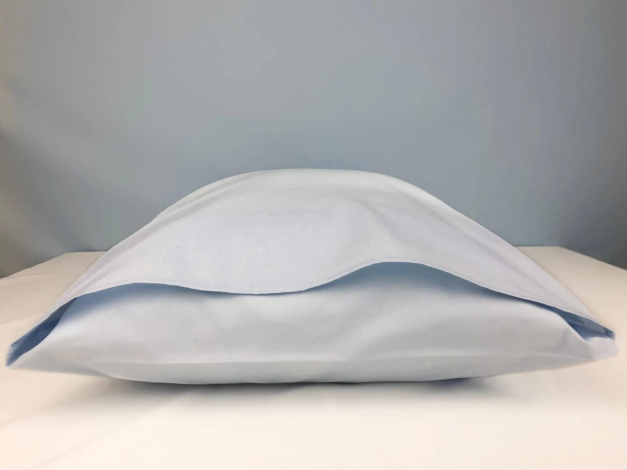 FARFALLAROSSA Coppia di Federe 100% Puro Cotone, 40x80 cm, Chiusura a Busta, Celeste - immagine 6