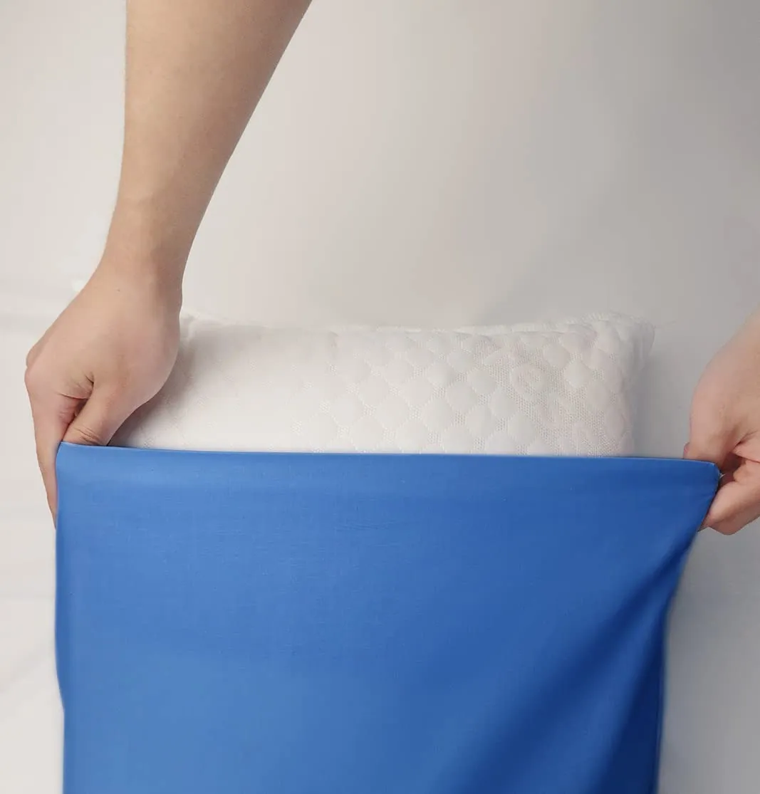 FARFALLAROSSA Coppia di Federe in Cotone 60x60 cm, Chiusura a Busta, Blu Reale - immagine 5