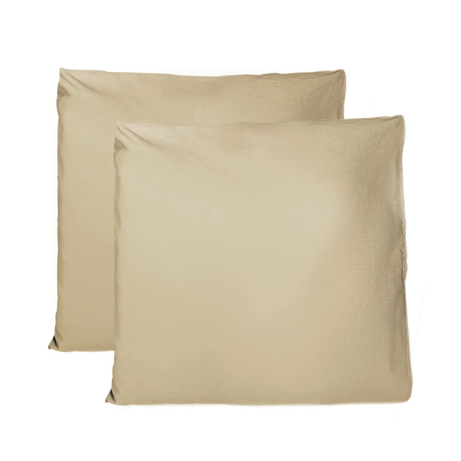 FARFALLAROSSA Coppia di Federe 100% Cotone 60x60 cm, Chiusura a Busta, Beige - immagine 1