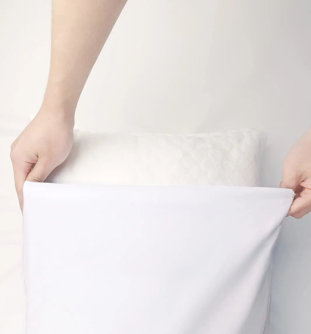 FARFALLAROSSA Set di 2 Federe in Cotone 60x60 cm, Chiusura a Busta, Bianco - immagine 5