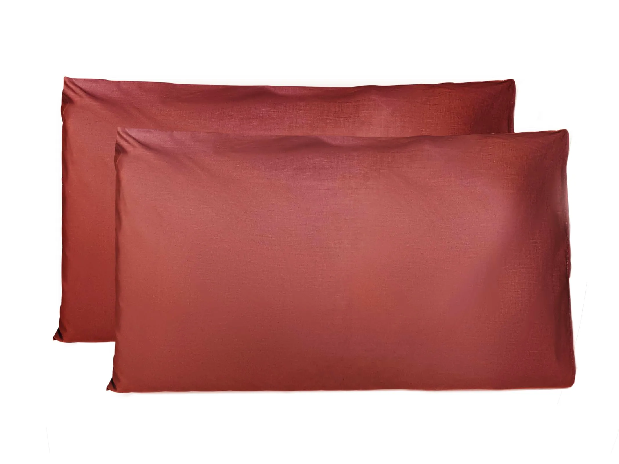 FARFALLAROSSA Coppia di Federe in Cotone 40x80 cm, Chiusura a Busta, Bordeaux - immagine 1