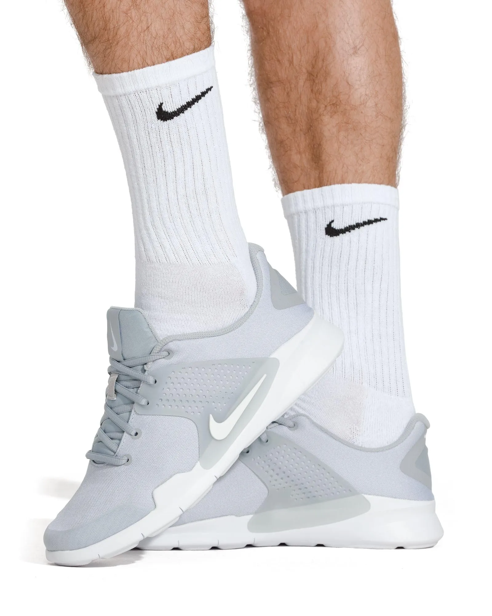 Nike Everyday Cushion Crew Socks, 6 Pairs, White/Black, SX7666-100, S - immagine 8