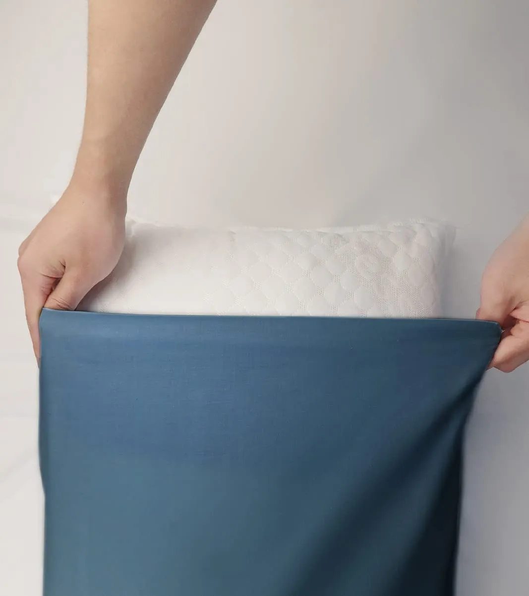 FARFALLAROSSA Coppia di Federe in Cotone 40x70 cm, Chiusura a Busta, Blu Navy - immagine 5