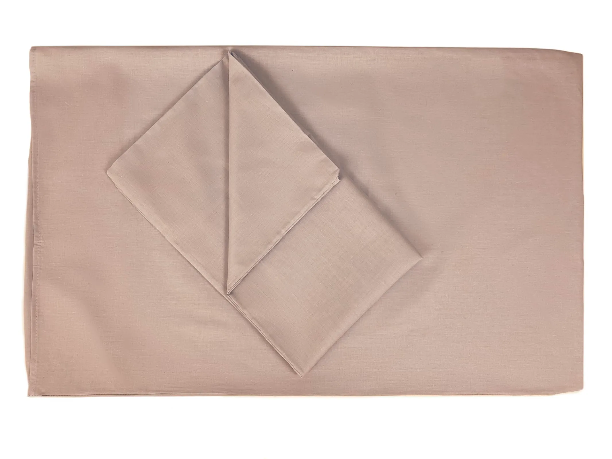 FARFALLAROSSA Coppia di Federe 100% Cotone 40x70 cm, Chiusura a Busta, Tortora - immagine 2