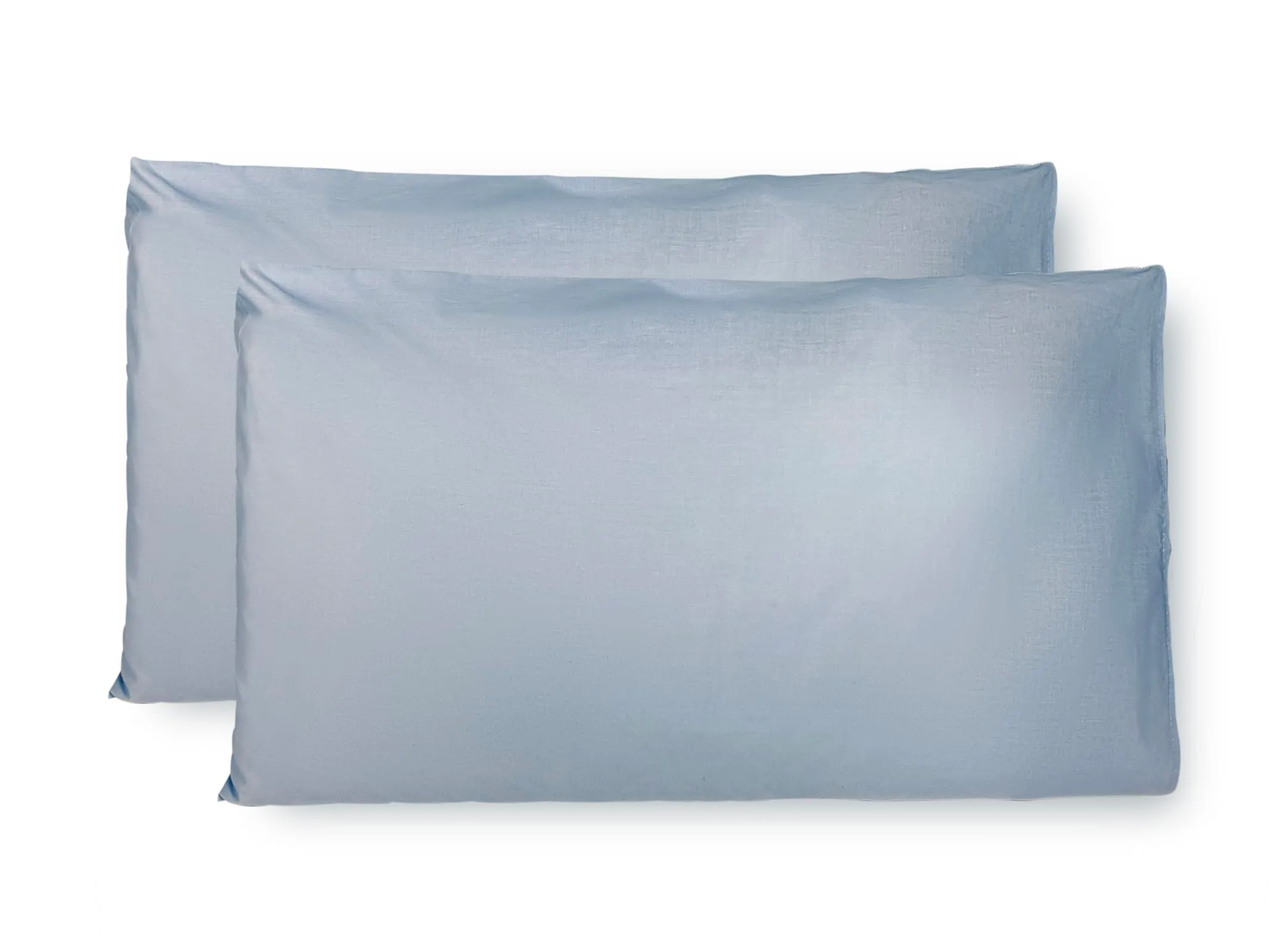 FARFALLAROSSA Coppia di Federe in Cotone 40x70 cm, Chiusura a Busta, Celeste - immagine 1