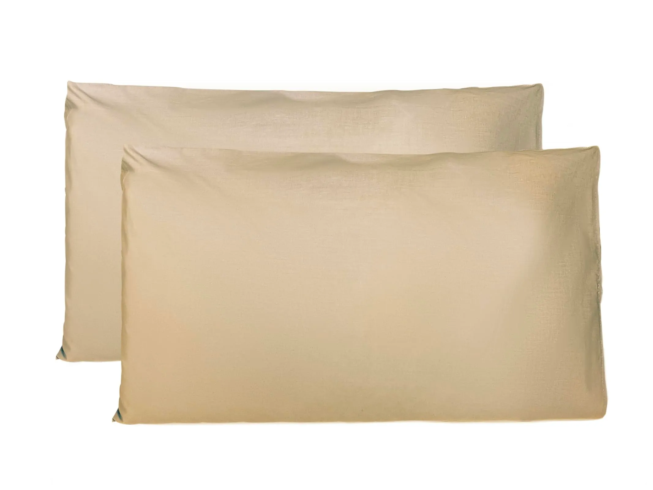 FARFALLAROSSA Coppia di Federe in Cotone 40x70 cm, Chiusura a Busta, Beige - immagine 1