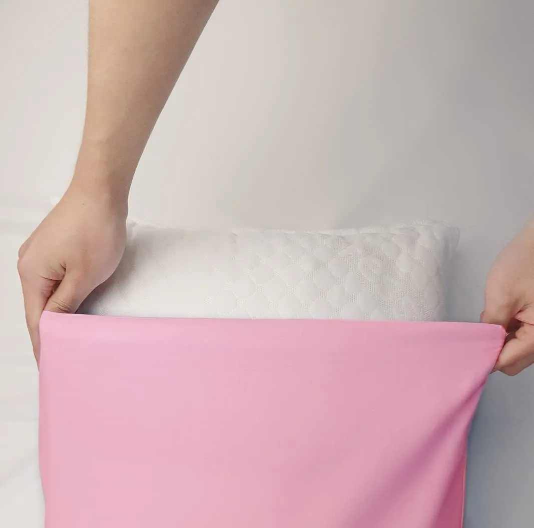 FARFALLAROSSA Set di 2 Federe in Cotone 40x80 cm, Chiusura a Busta, Rosa - immagine 5