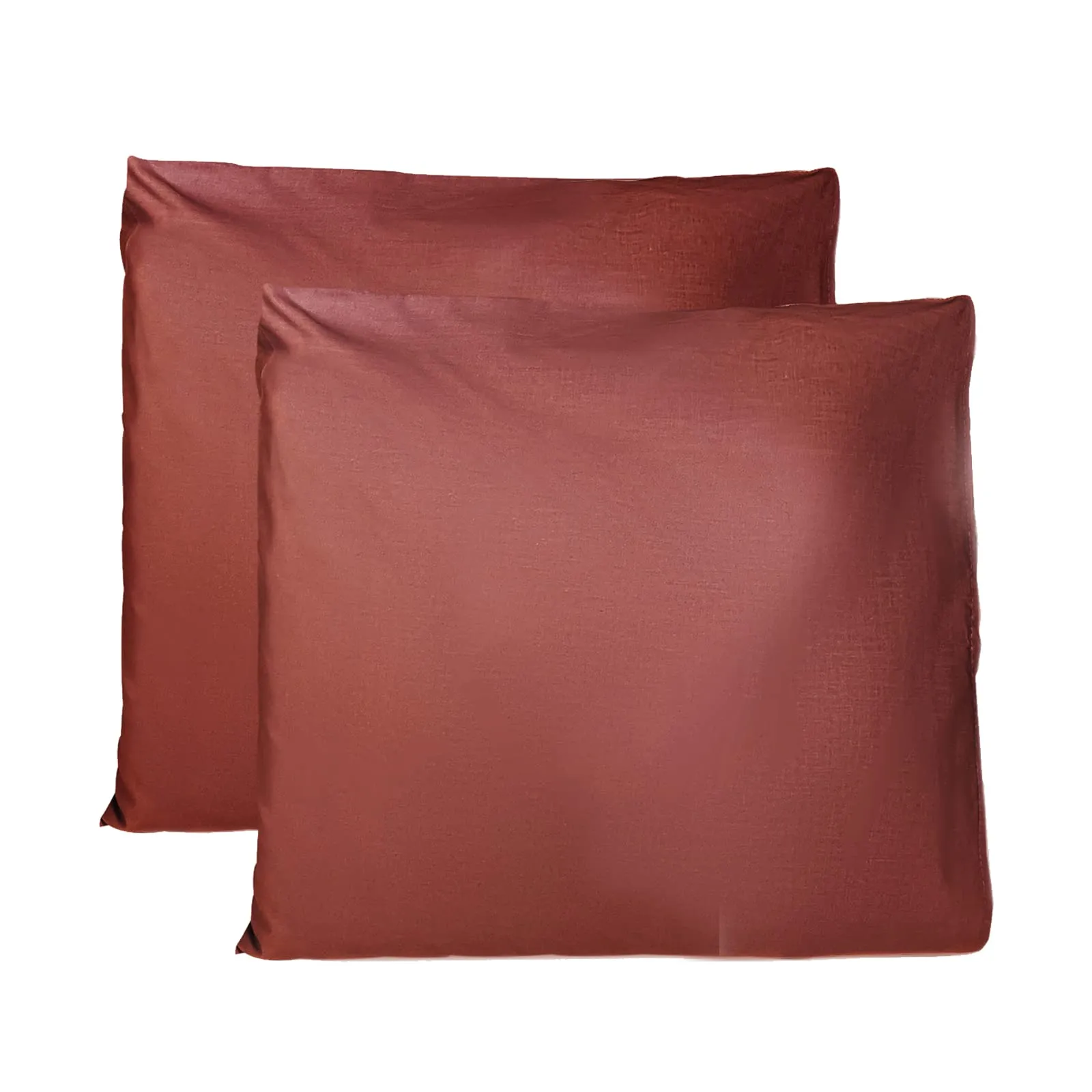 FARFALLAROSSA Coppia di Federe 100% Puro Cotone 65x65 cm, Chiusura a Busta, Bordeaux - immagine 1