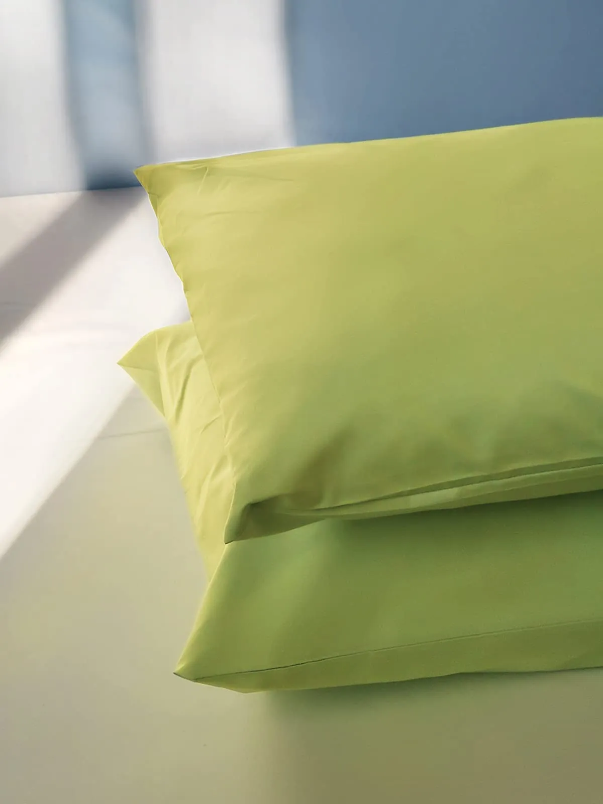 FARFALLAROSSA Coppia di Federe in Cotone 40x70 cm, Chiusura a Busta, Verde Chiaro - immagine 4