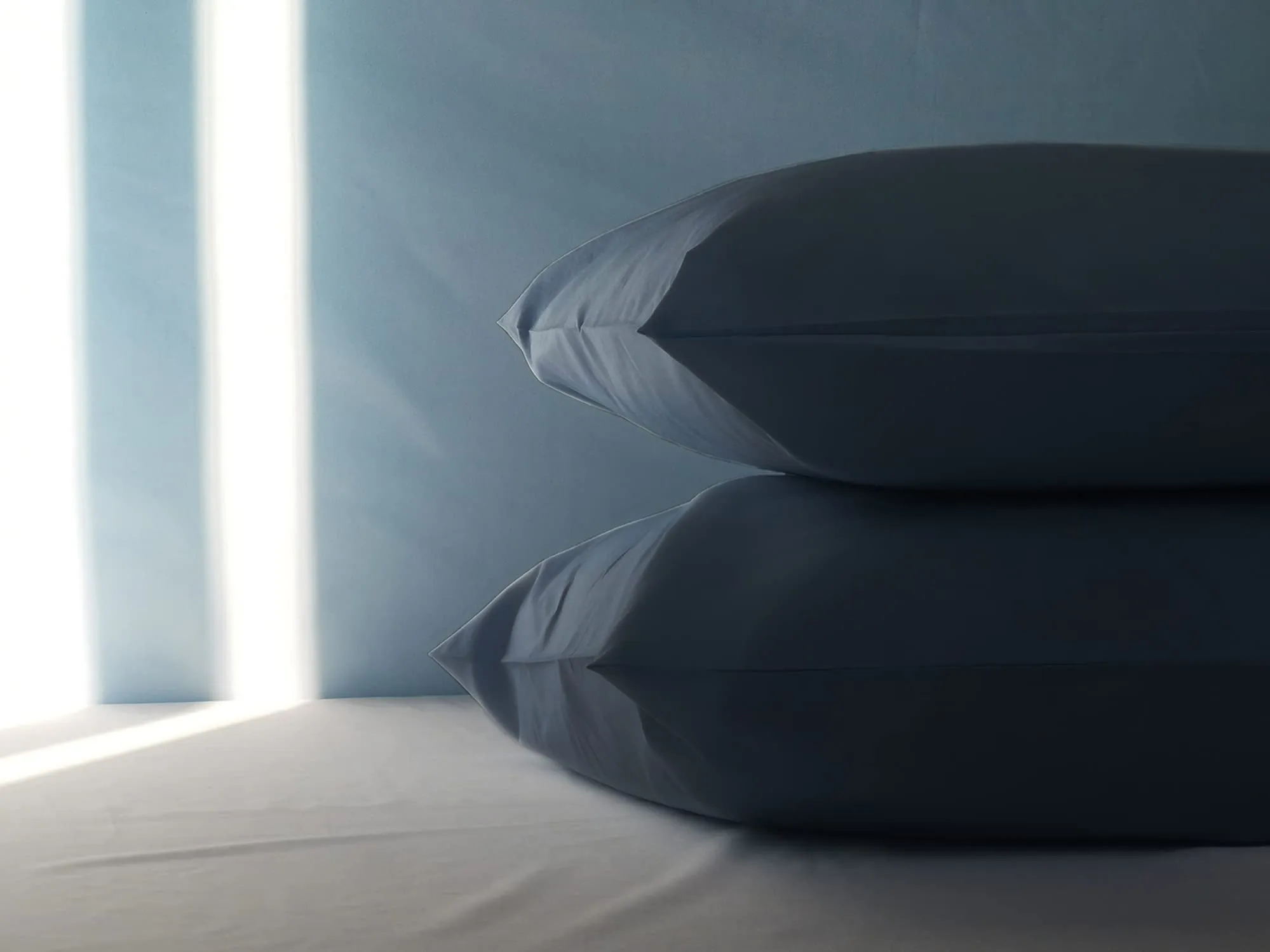 FARFALLAROSSA Coppia di Federe in Cotone 60x60 cm, Chiusura a Busta, Blu Navy - immagine 3