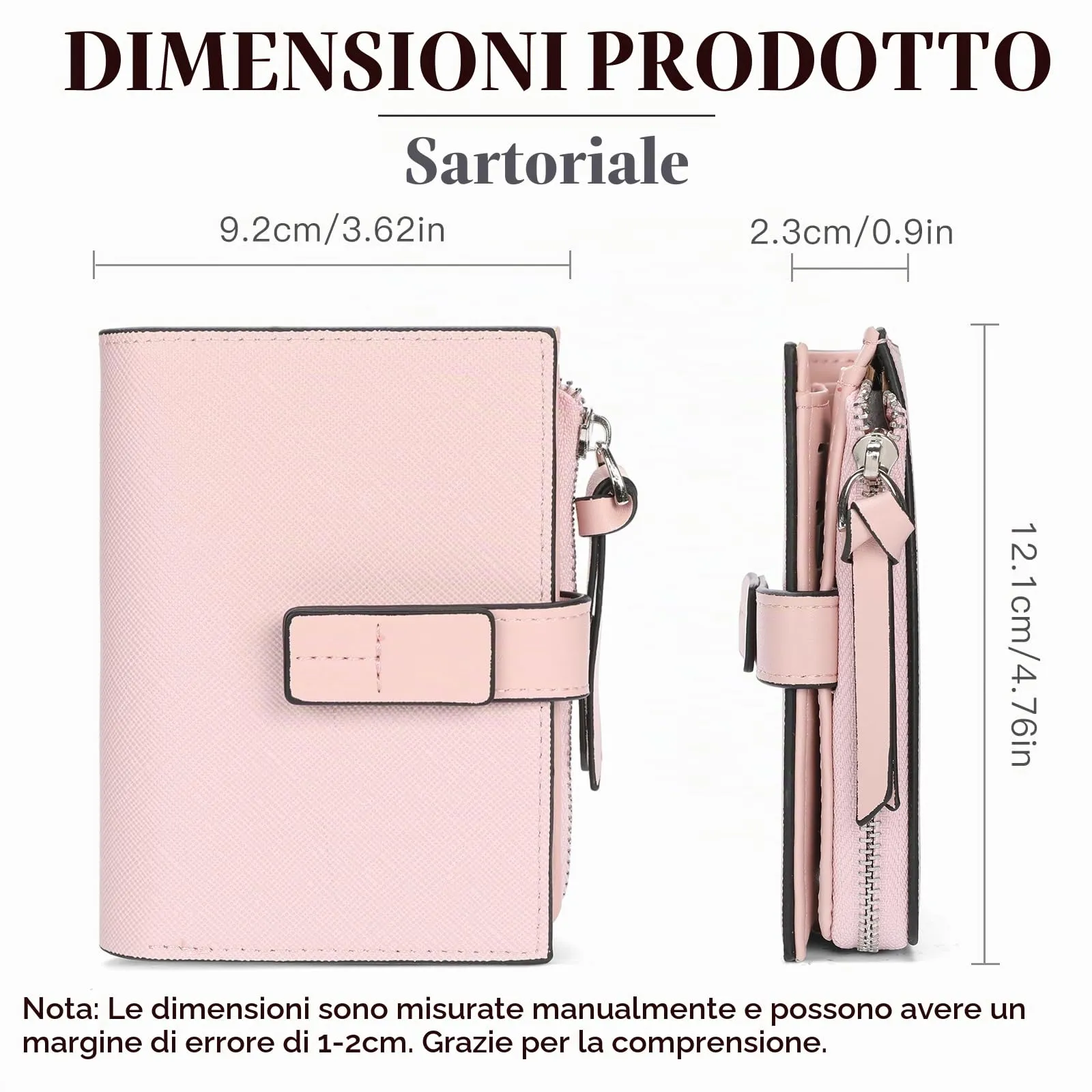 SENDEFN Portafoglio Donna Piccolo con Blocco RFID e Cerniera - immagine 3
