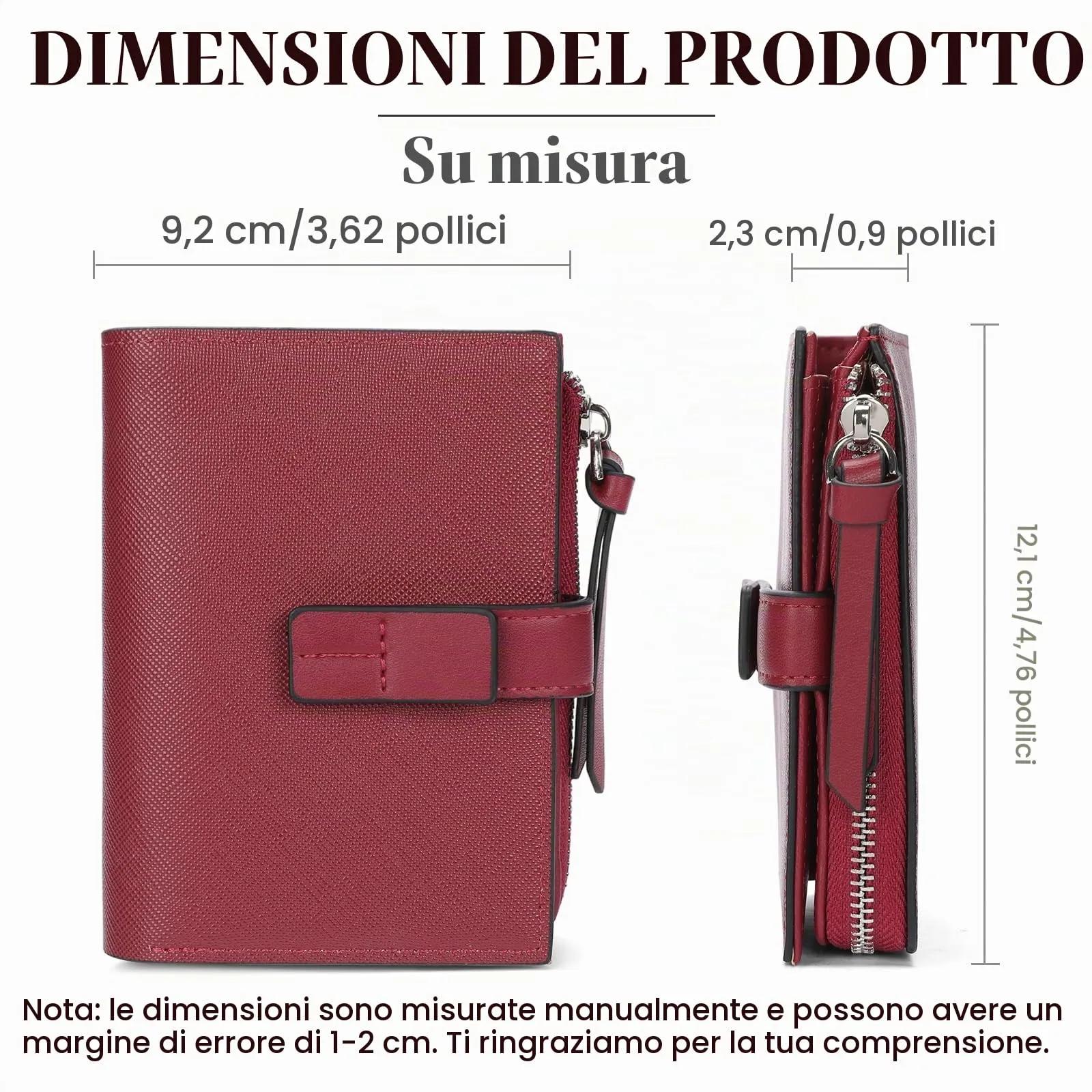 SENDEFN Portafoglio Donna Piccolo con Blocco RFID e Cerniera - immagine 3