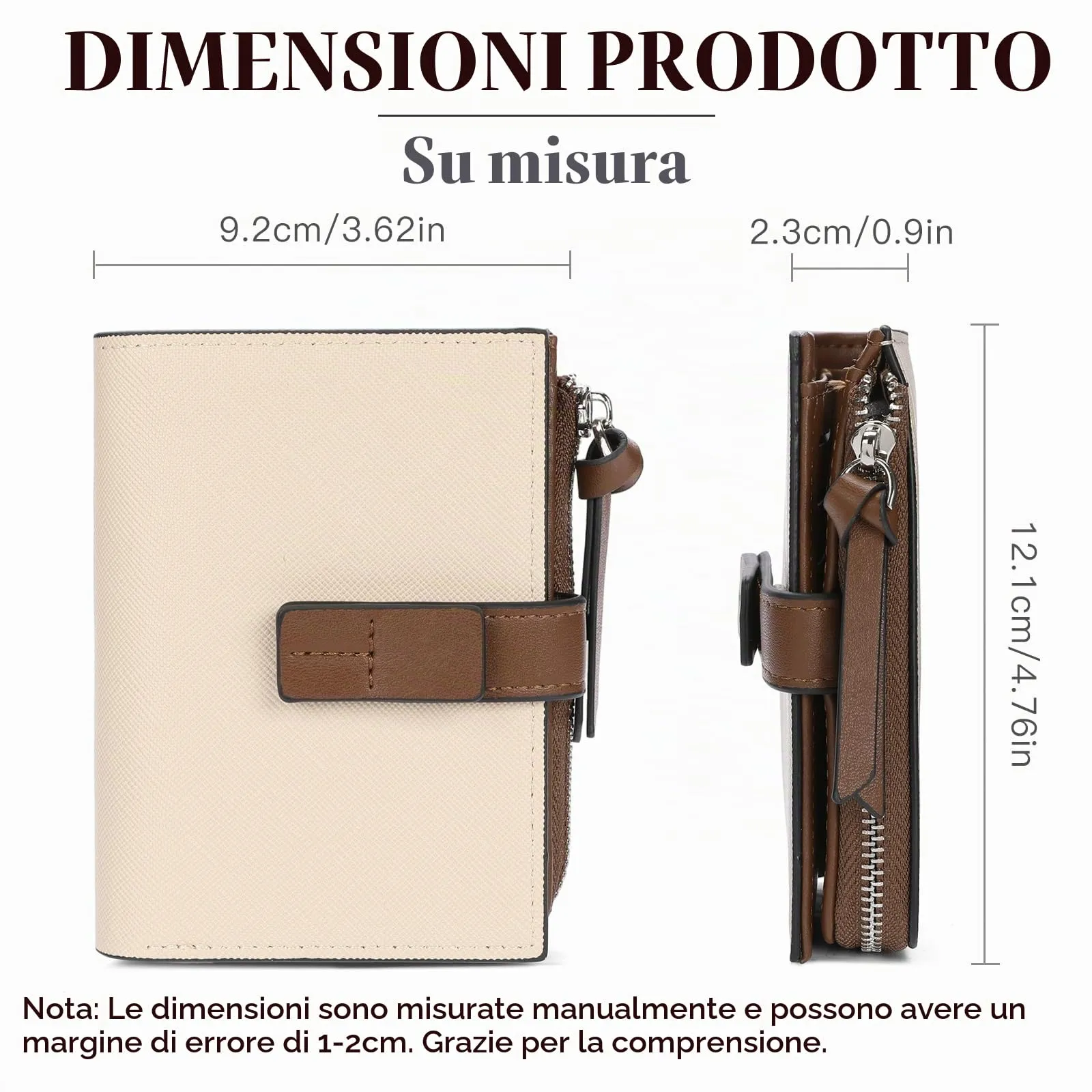 SENDEFN Portafoglio Donna Piccolo con Blocco RFID e Cerniera - immagine 3