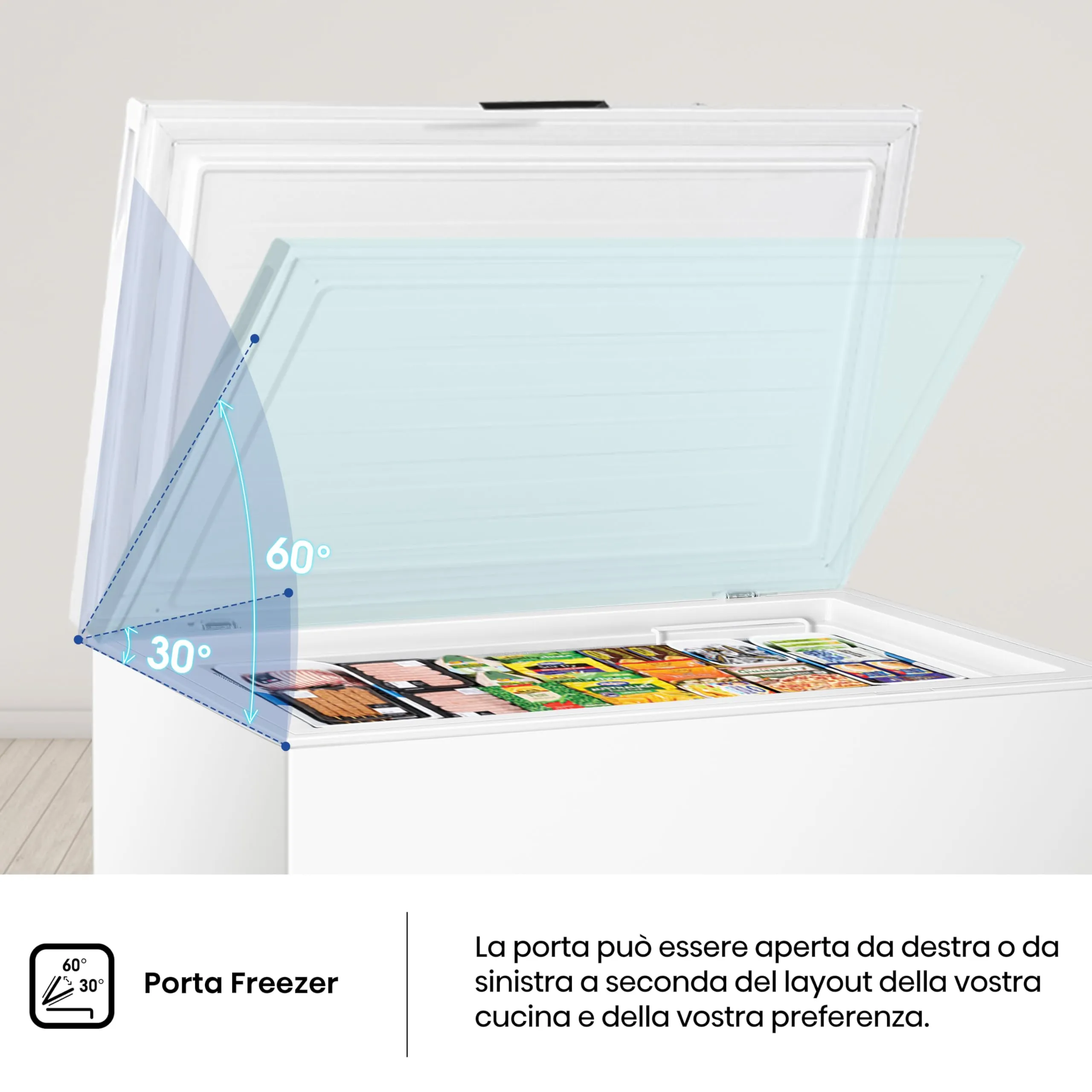 Hisense FC386D4AWLYE Congelatore a Pozzo 297 L Classe E Bianco - immagine 8