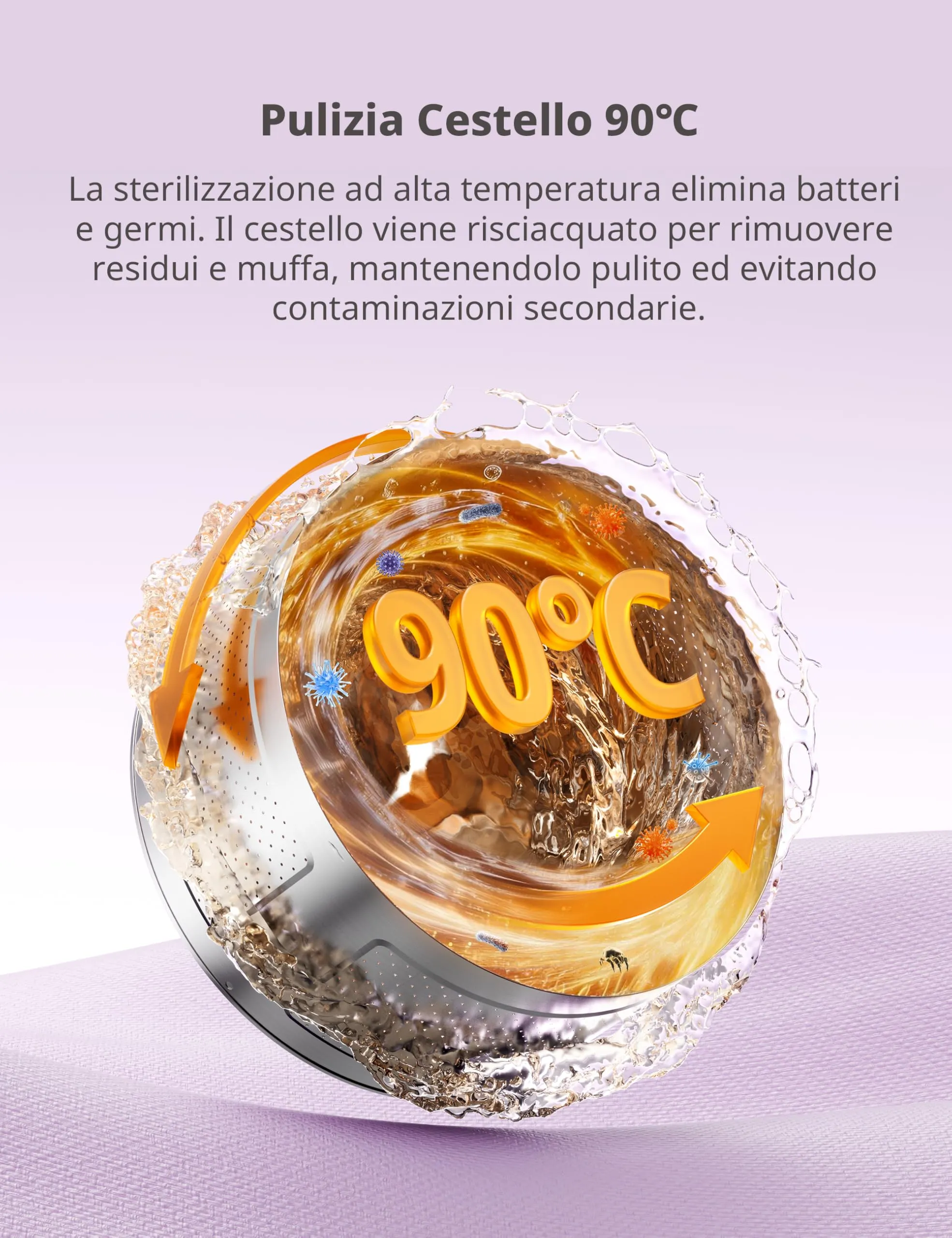 COMFEE' Lavatrice Ultra Slim 7 kg 40 cm Classe A-10% Motore BLDC CFP01EW70W - immagine 10