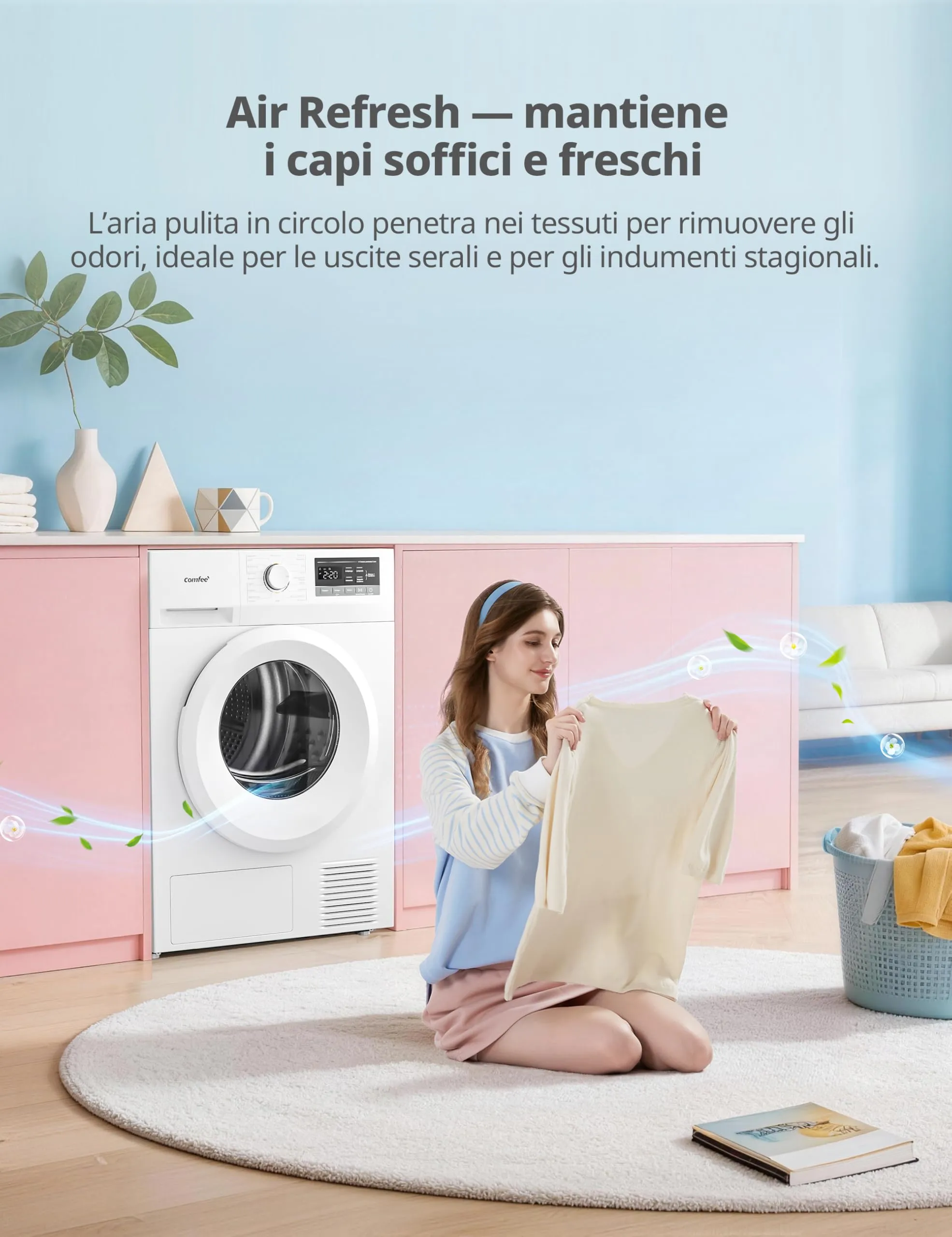 COMFEE' Asciugatrice Pompa di Calore 8 kg EcoDry CFP01EH80W - immagine 8