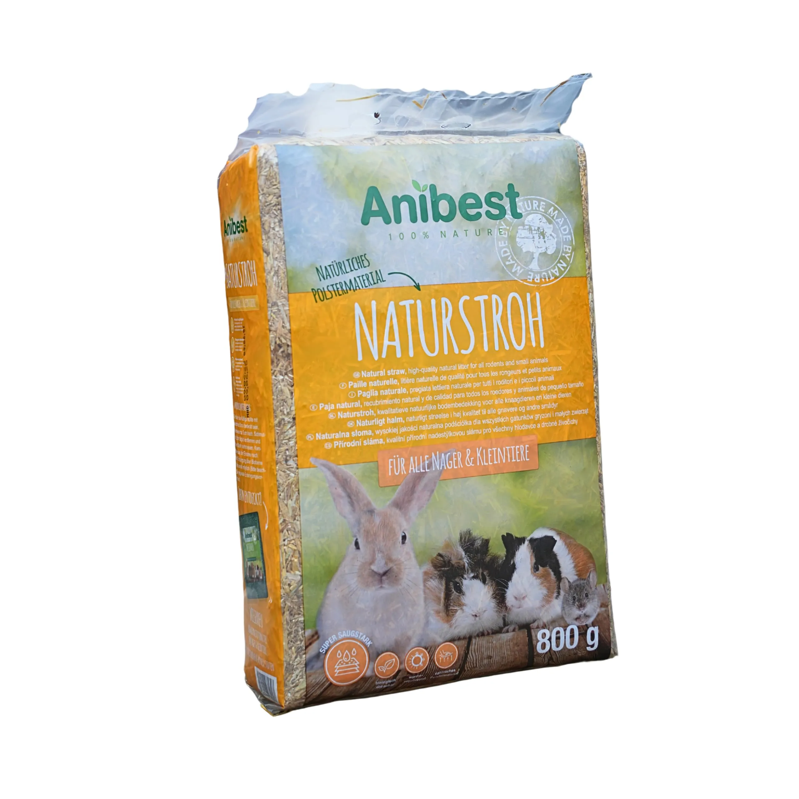Anibest Paglia Naturale per Piccoli Animali e Roditori, 1 kg - immagine 2