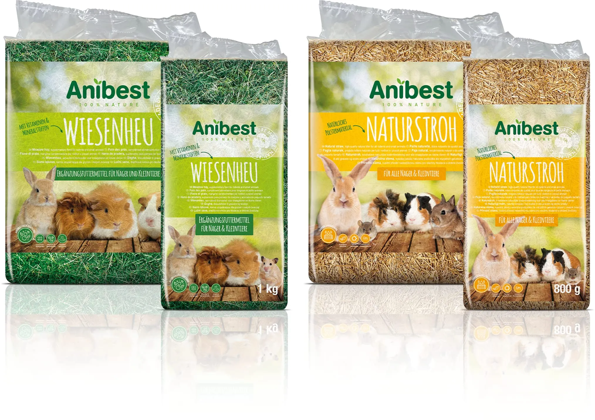 Anibest Paglia Naturale per Piccoli Animali e Roditori, 1 kg - immagine 3