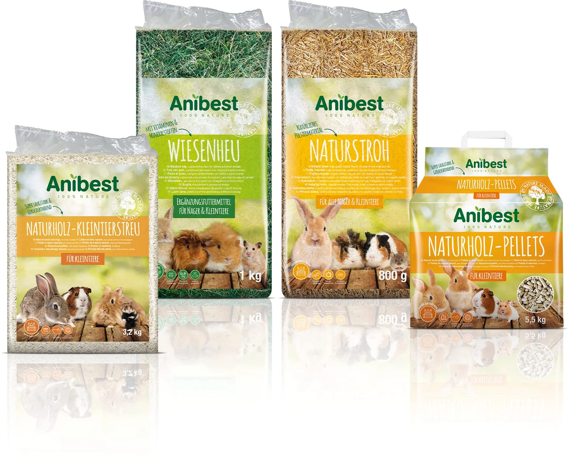 Anibest Paglia Naturale per Piccoli Animali e Roditori, 1 kg - immagine 5