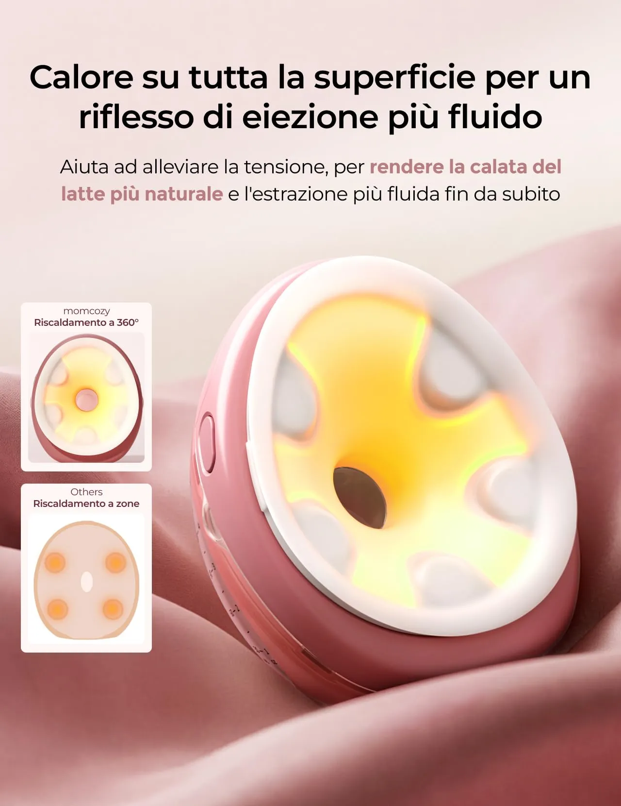 Momcozy Wellness 1 Tiralatte Elettrico Indossabile a Mani Libere, 180 ml - immagine 3