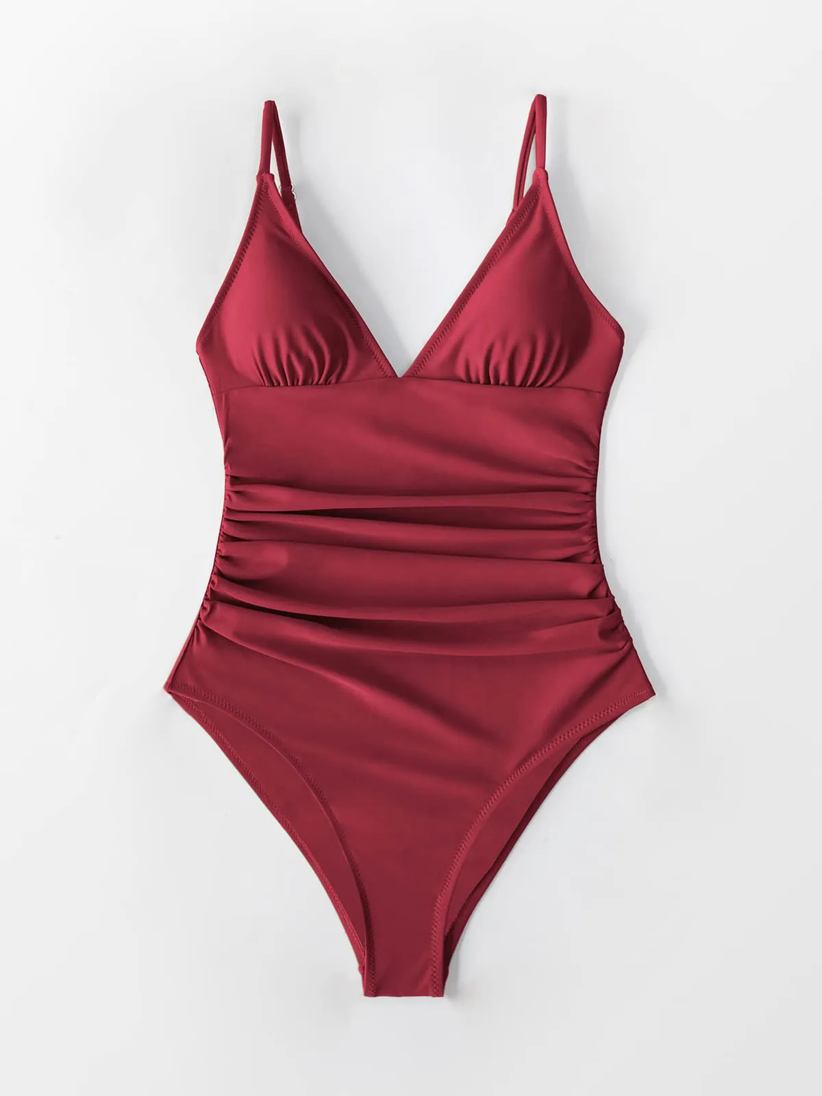 CUPSHE Costume da Bagno Intero da Donna con Volant e Scollo a V, M - immagine 4