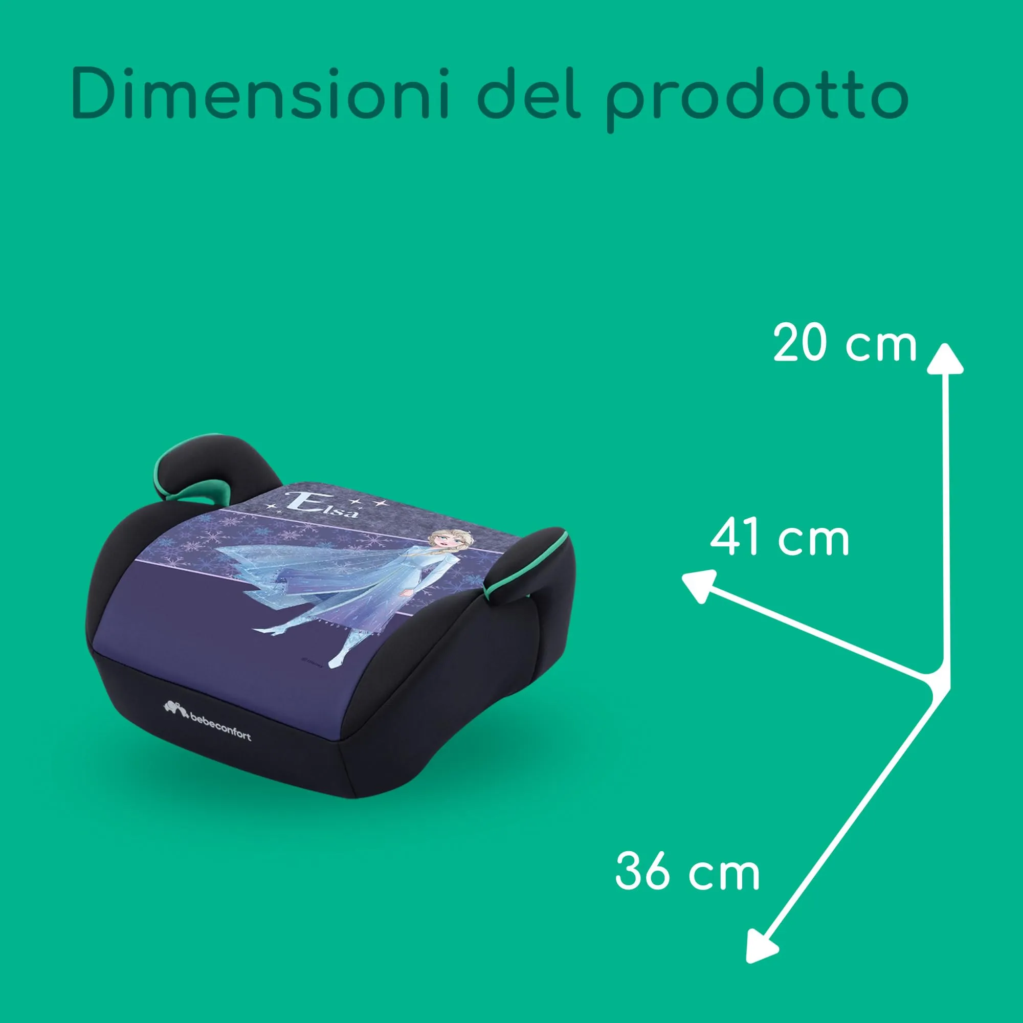Bebeconfort Manga i-Safe Rialzo Auto, 128-150 cm, Grigio - immagine 8