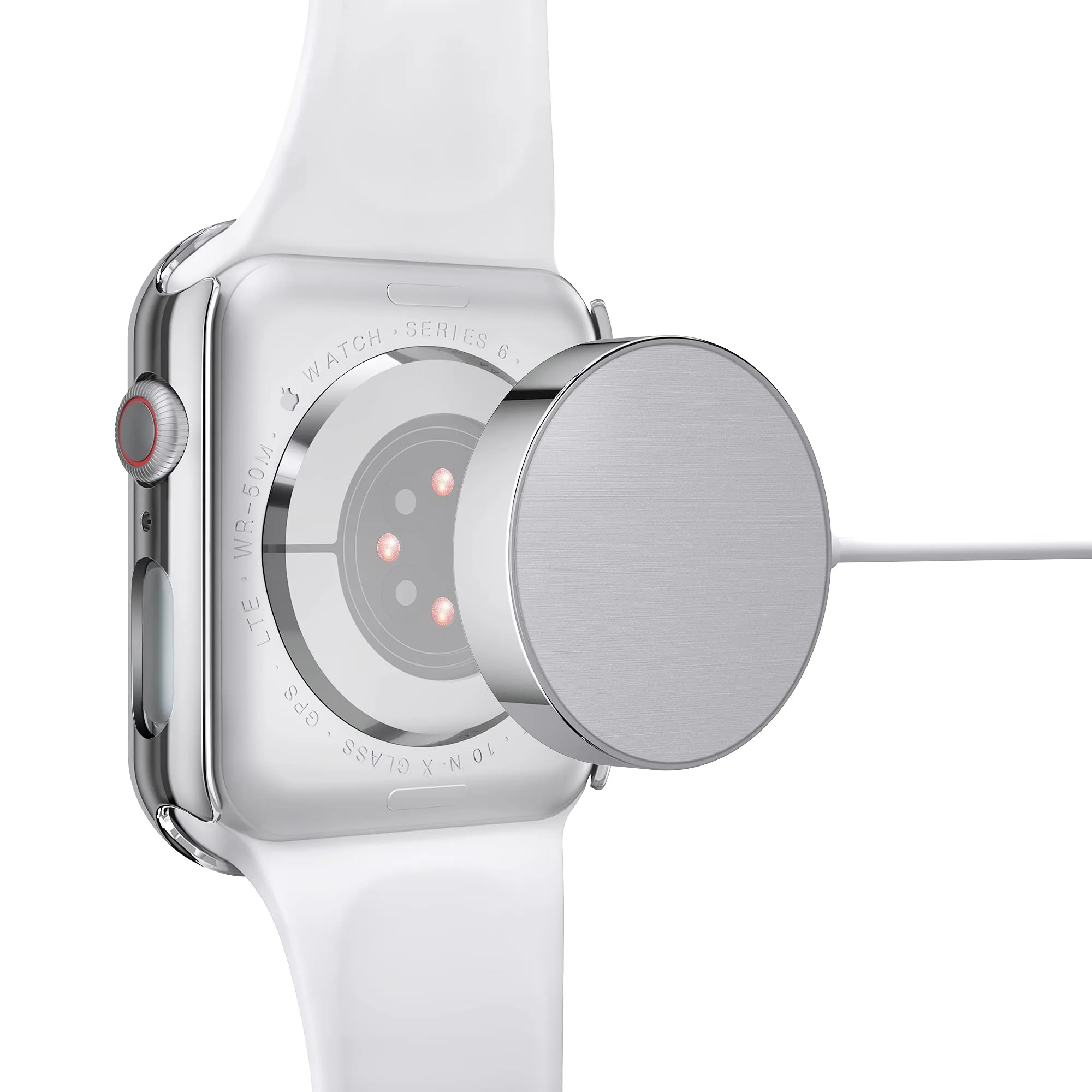 Misxi Cover con Vetro Temperato per Apple Watch Serie 6/SE/5/4 40mm, 2 Pezzi (1 Argento, 1 Trasparente) - immagine 4