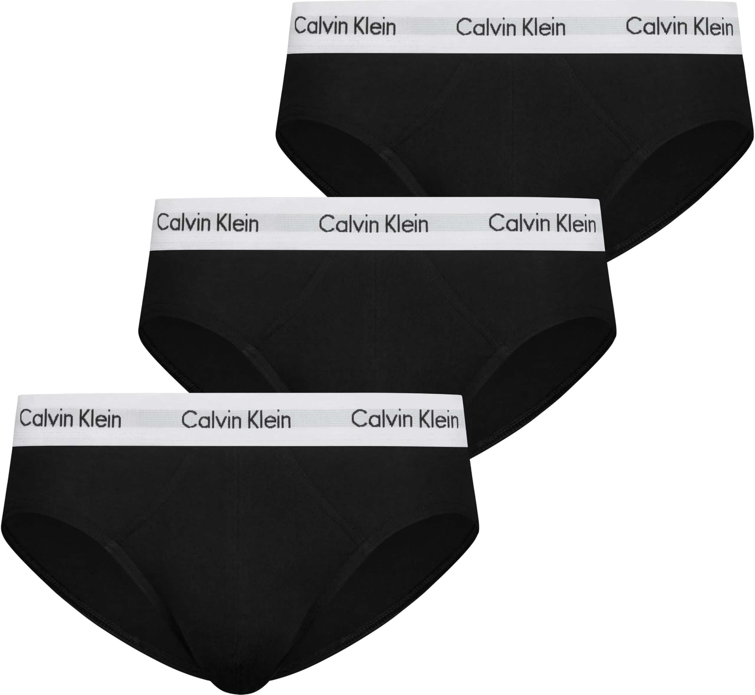 Calvin Klein Slip Hipster 3-Pack Uomo Cotone Elasticizzato, Nero, L - immagine 1
