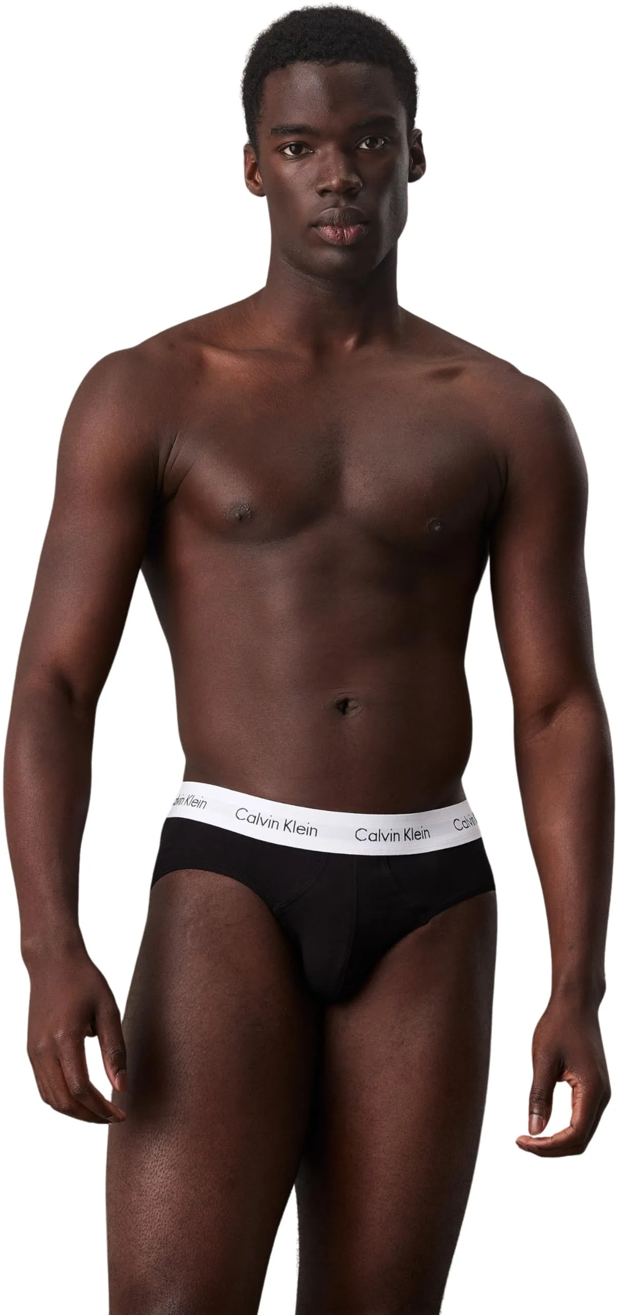 Calvin Klein Slip Hipster 3-Pack Uomo Cotone Elasticizzato, Nero, L - immagine 2
