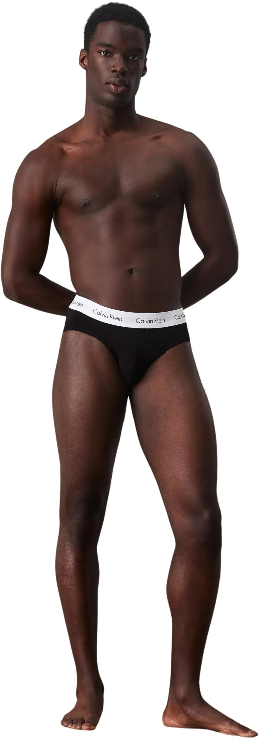 Calvin Klein Slip Hipster 3-Pack Uomo Cotone Elasticizzato, Nero, L - immagine 5