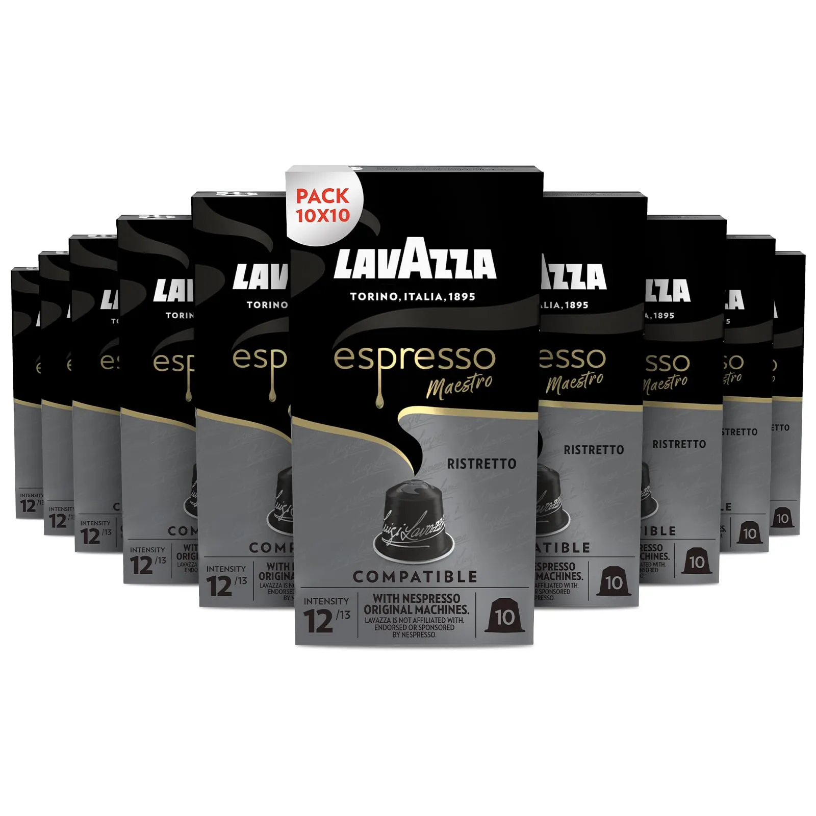 Lavazza Espresso Maestro Ristretto, 100 Nespresso Compatible Capsules - immagine 1