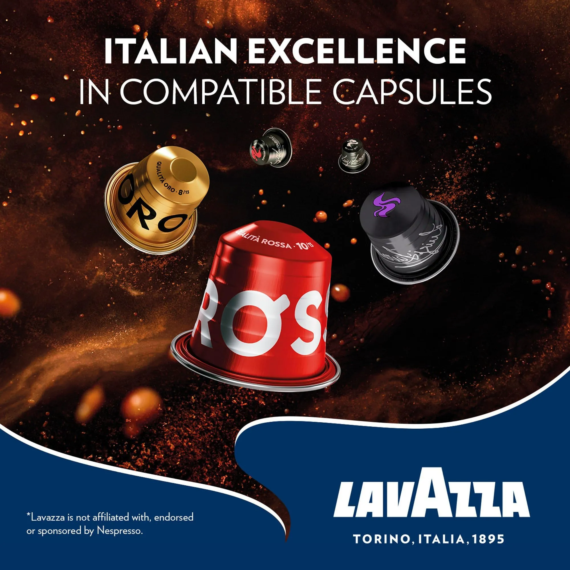 Lavazza Qualità Oro Coffee Capsules, 100% Arabica, Light Roast, Intensity 8/13, 100 Aluminium Capsules - immagine 2