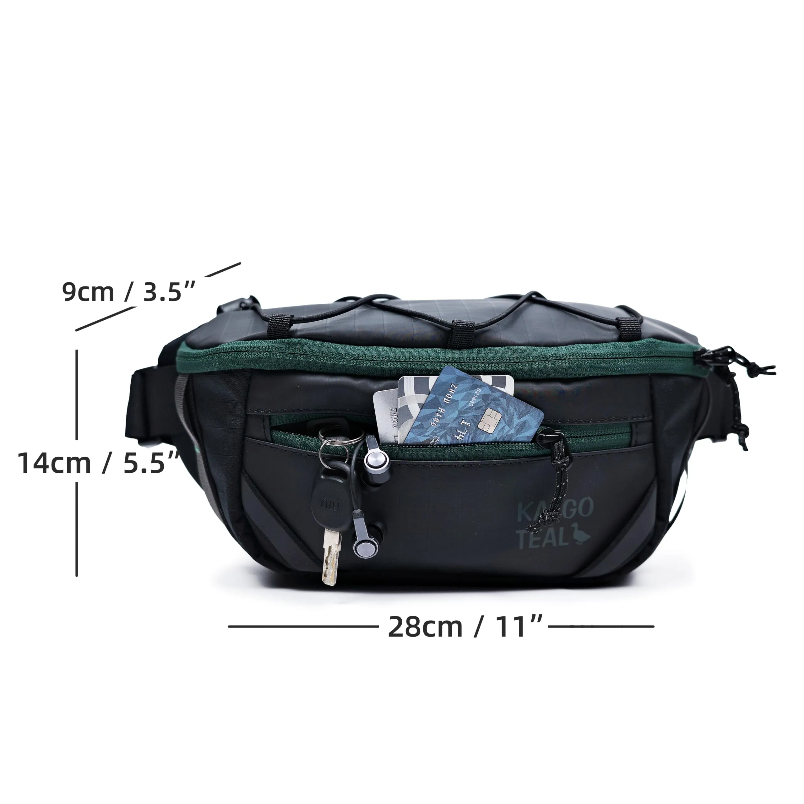 kalgoTeal Marsupio Multiuso 3L Idrorepellente Nero Stealth - immagine 6