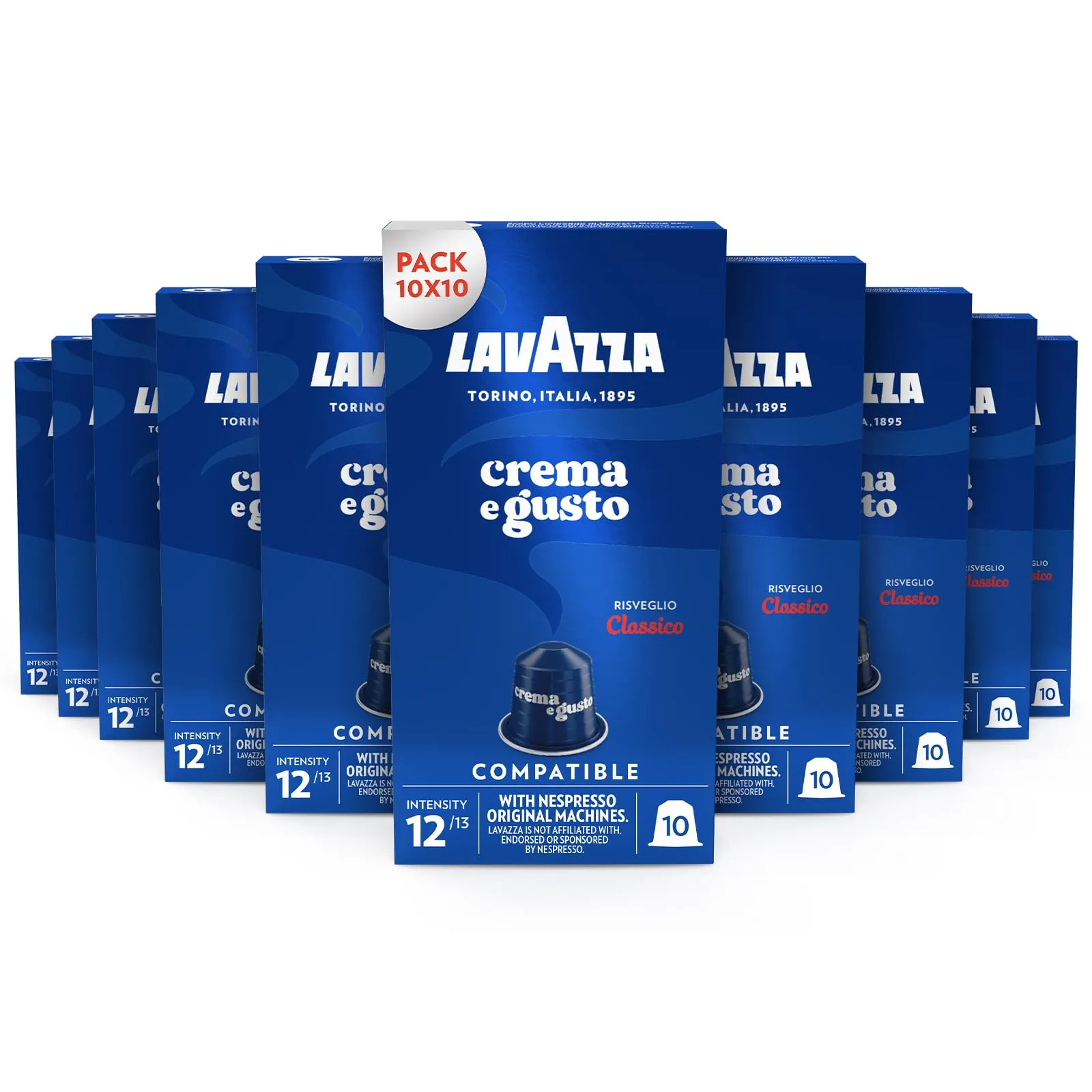 Lavazza Crema e Gusto Classico, 100 Capsule Compatibili Nespresso - immagine 1