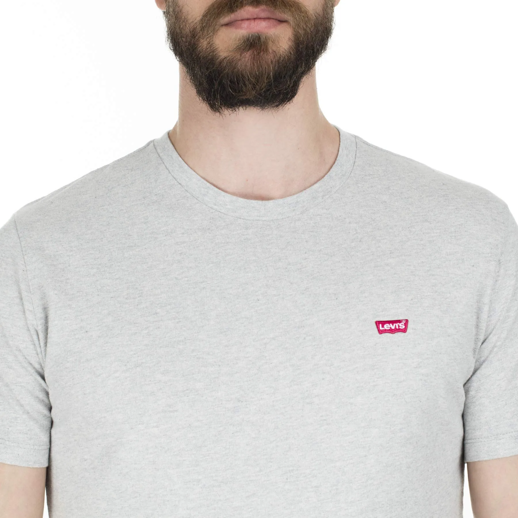 Levi's The Original Tee Cotton Patch T-shirt for Men, Grey Heather, XS - immagine 6