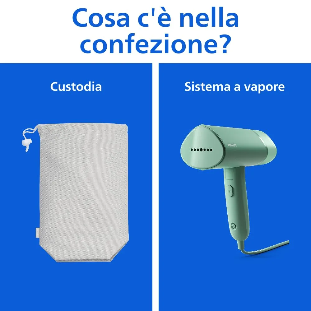 Philips 3000 Ferro da Stiro Verticale a Vapore Pieghevole, 20 g/min, 1000W - immagine 2
