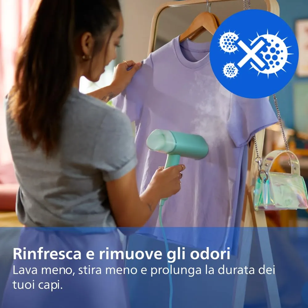 Philips 3000 Ferro da Stiro Verticale a Vapore Pieghevole, 20 g/min, 1000W - immagine 9