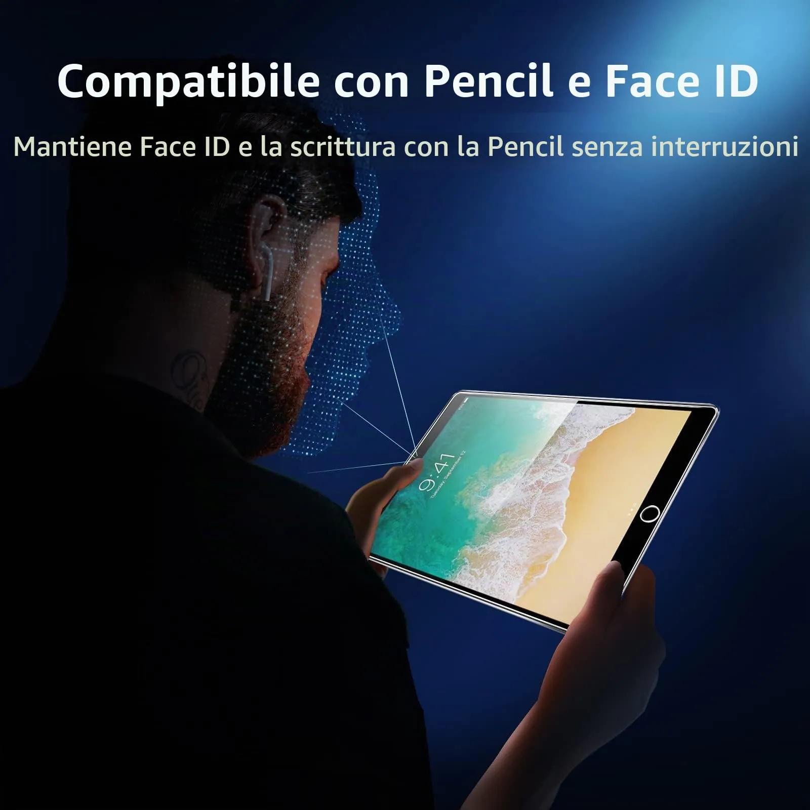 NEW'C Pellicola in Vetro Temperato per iPad 6/5/Pro 9.7/Air 2/Air - immagine 3