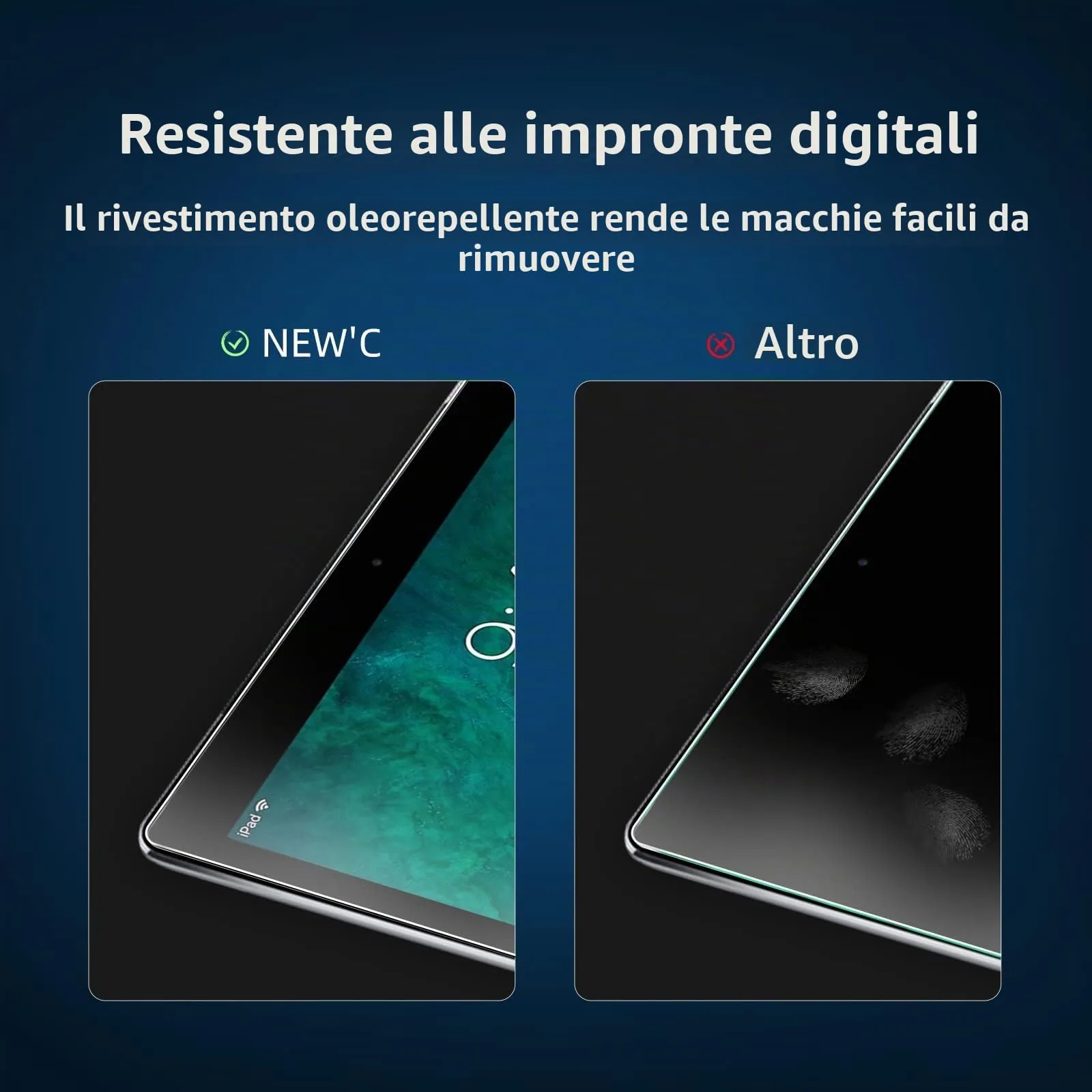 NEW'C Pellicola in Vetro Temperato per iPad 6/5/Pro 9.7/Air 2/Air - immagine 4