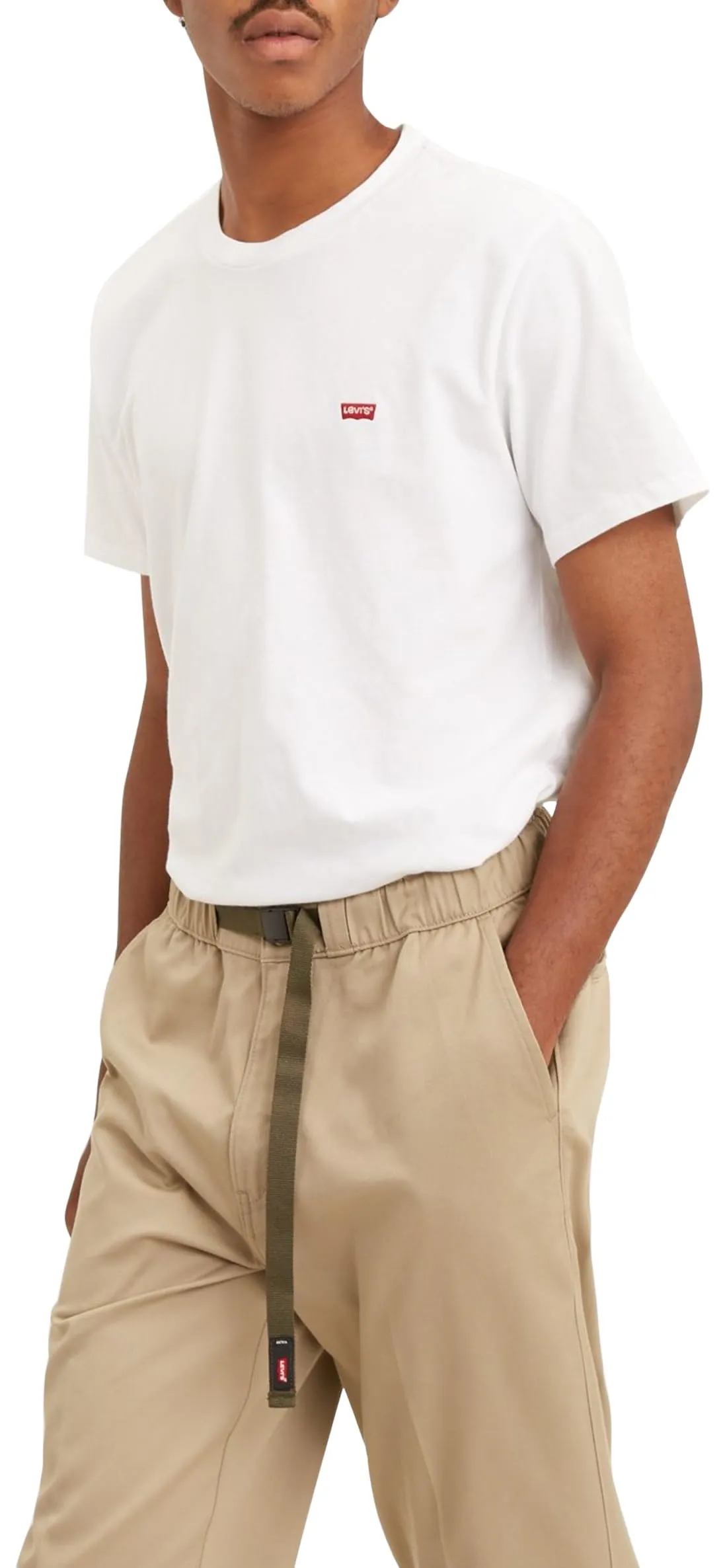 Levi's Uomo T-Shirt in Cotone Bianco con Logo Batwing - Taglia M - immagine 2