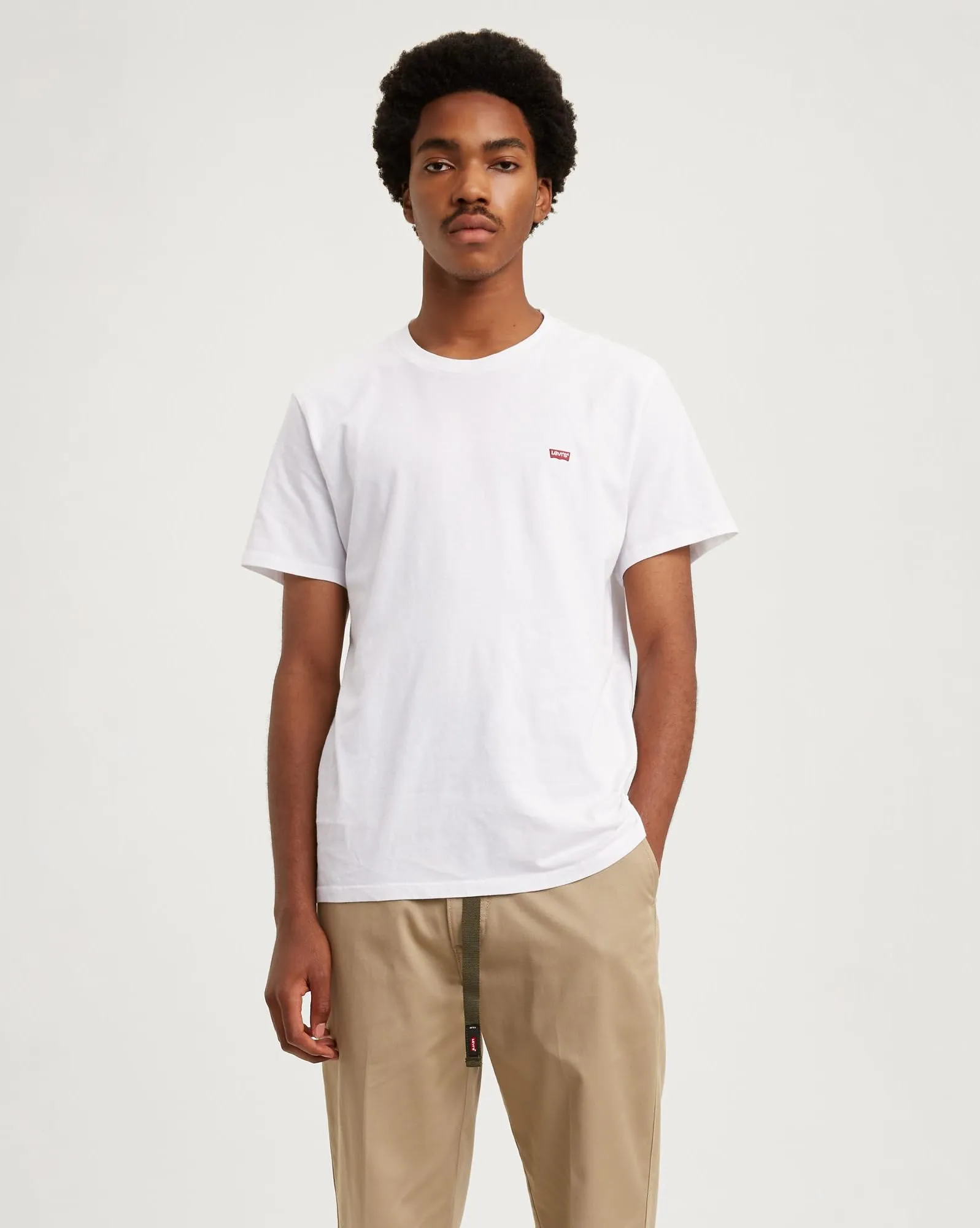Levi's Uomo T-Shirt in Cotone Bianco con Logo Batwing - Taglia M - immagine 3