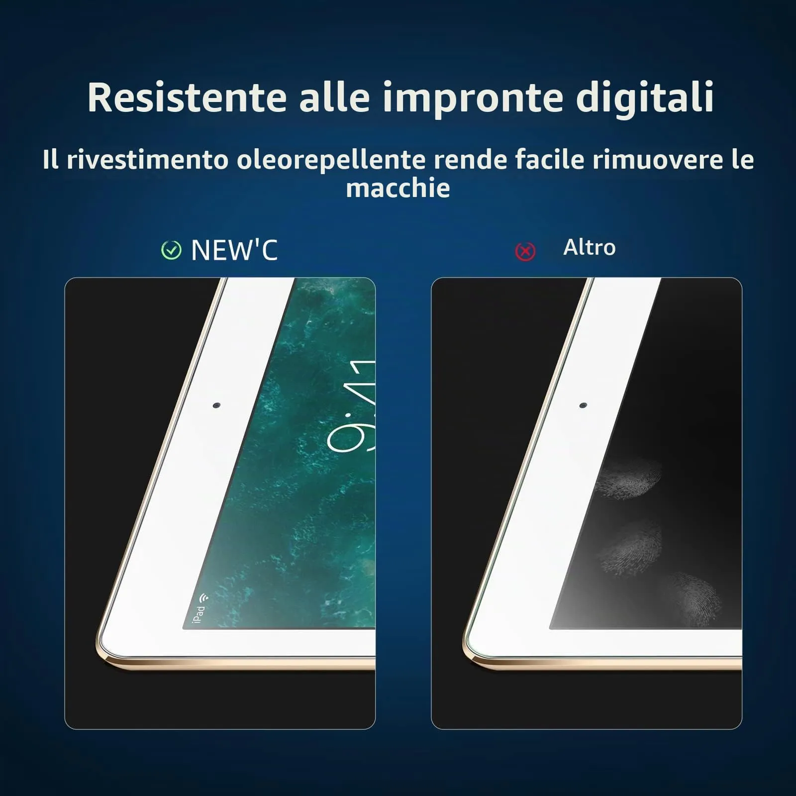 NEW'C Pellicola in Vetro Temperato per iPad Air 3 2019 e iPad Pro 10,5 2017 - immagine 4