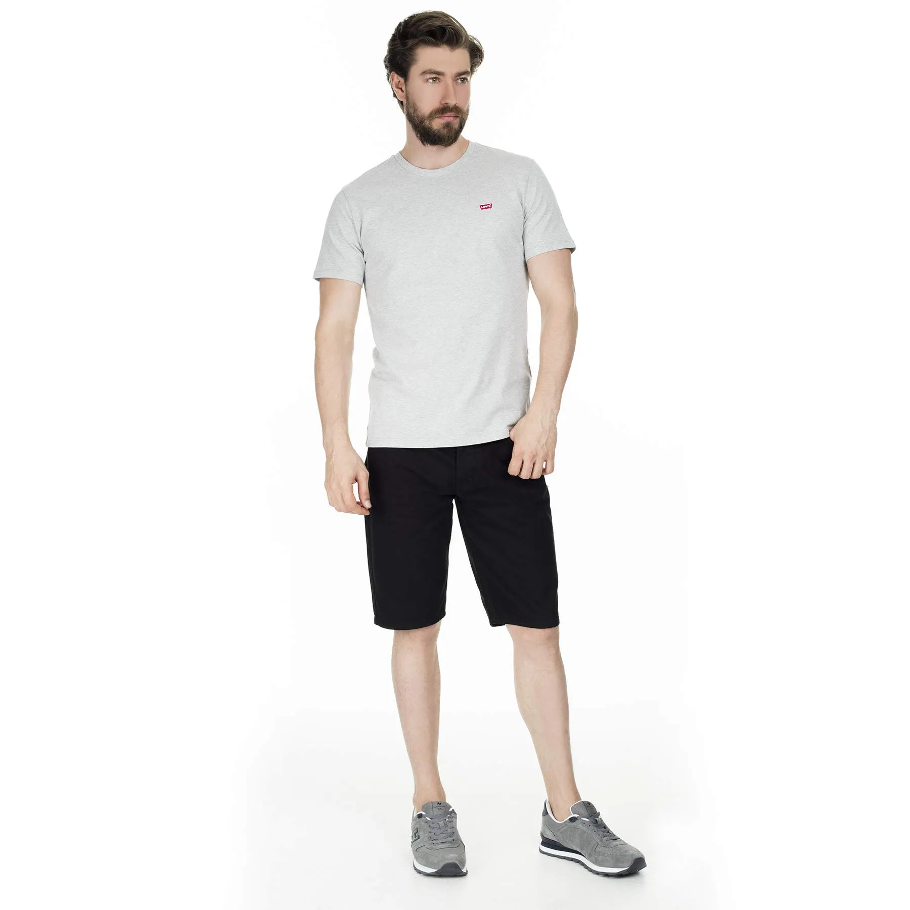 Levi's The Original Tee Cotton + Patch Men's T-Shirt, Grey Heather, S - immagine 5