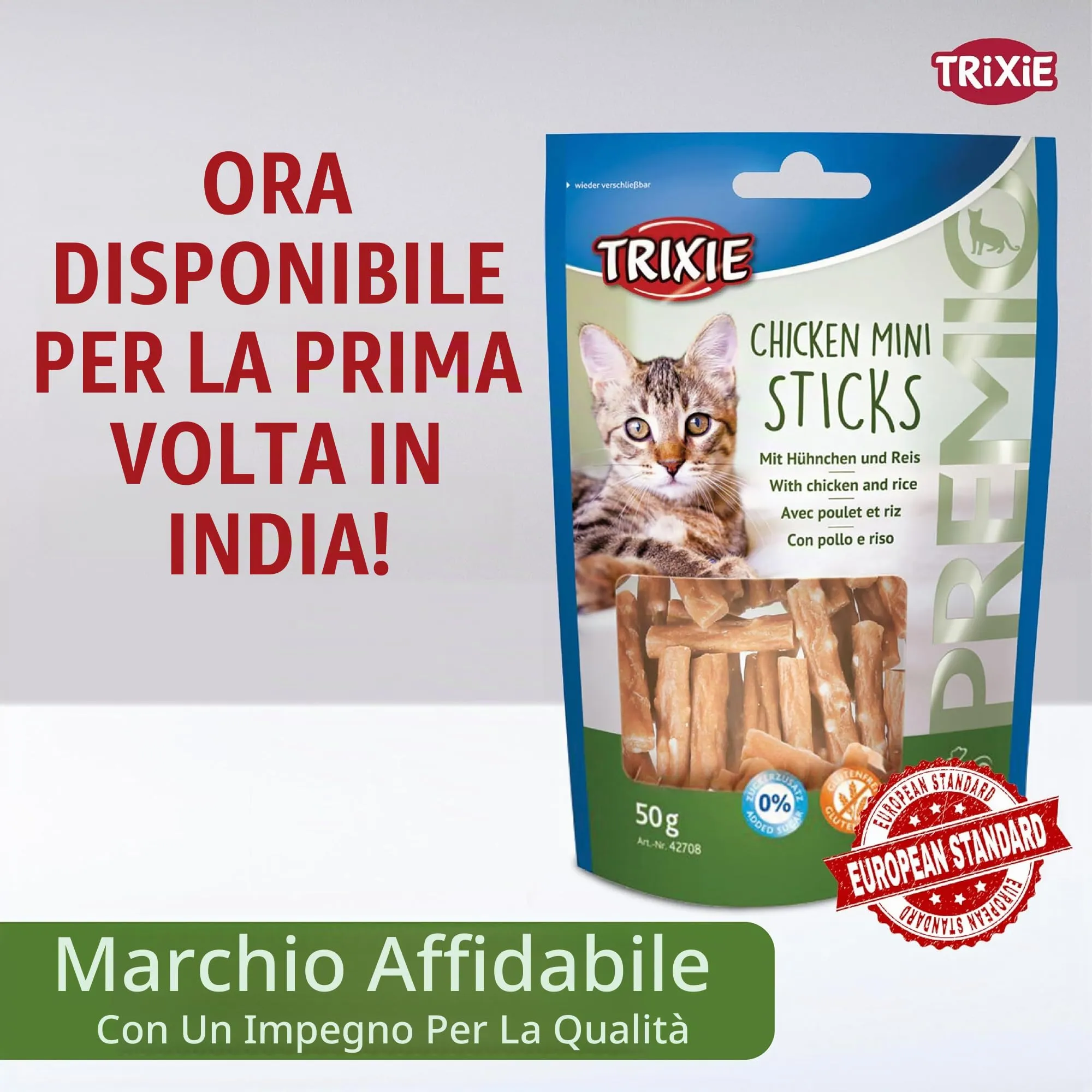 Trixie Premio Mini Sticks, Hühnchen Reis 50 g - immagine 7