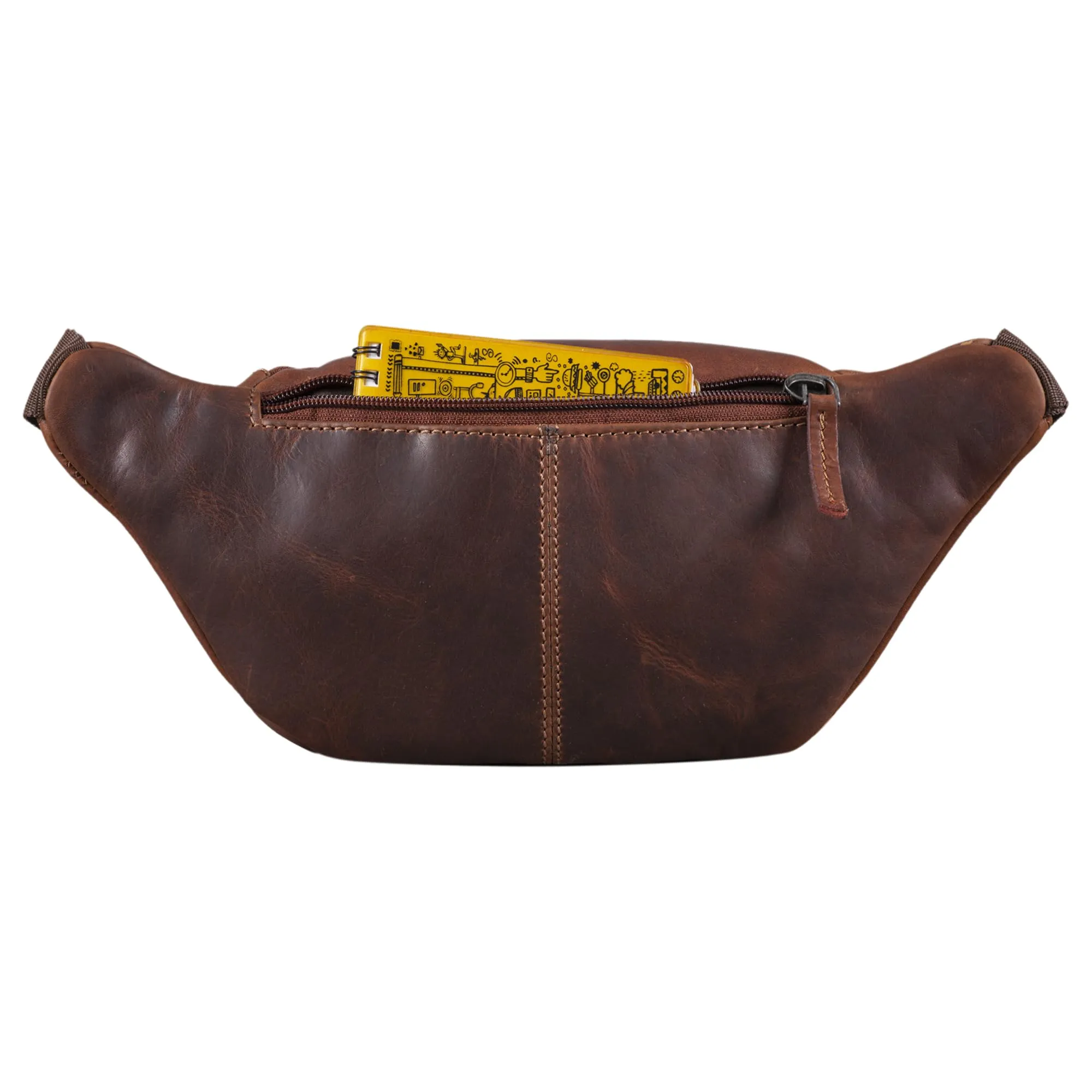STILORD Zion Marsupio in Pelle Vintage per Uomo e Donna, Porto - Cognac - immagine 5