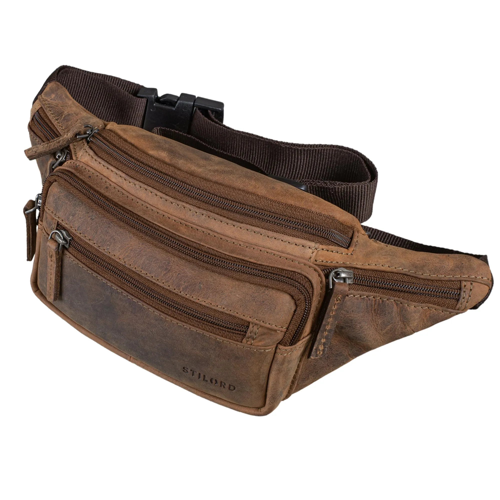 STILORD Zion Marsupio in Pelle Vintage Unisex, Marrone - immagine 1