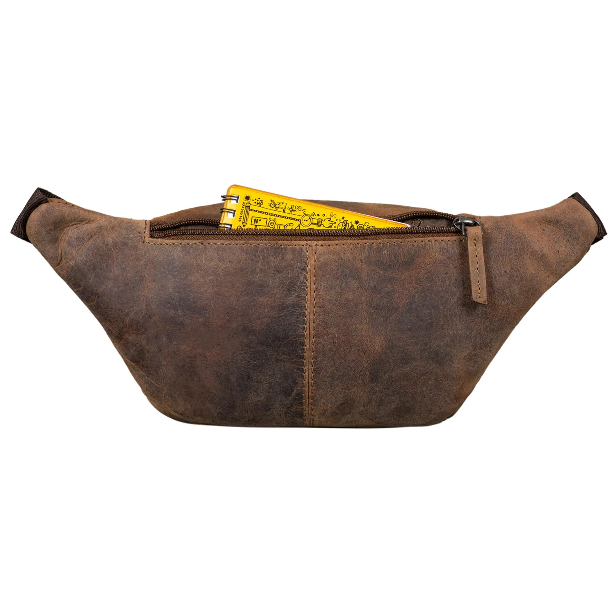 STILORD Zion Marsupio in Pelle Vintage Unisex, Marrone - immagine 5