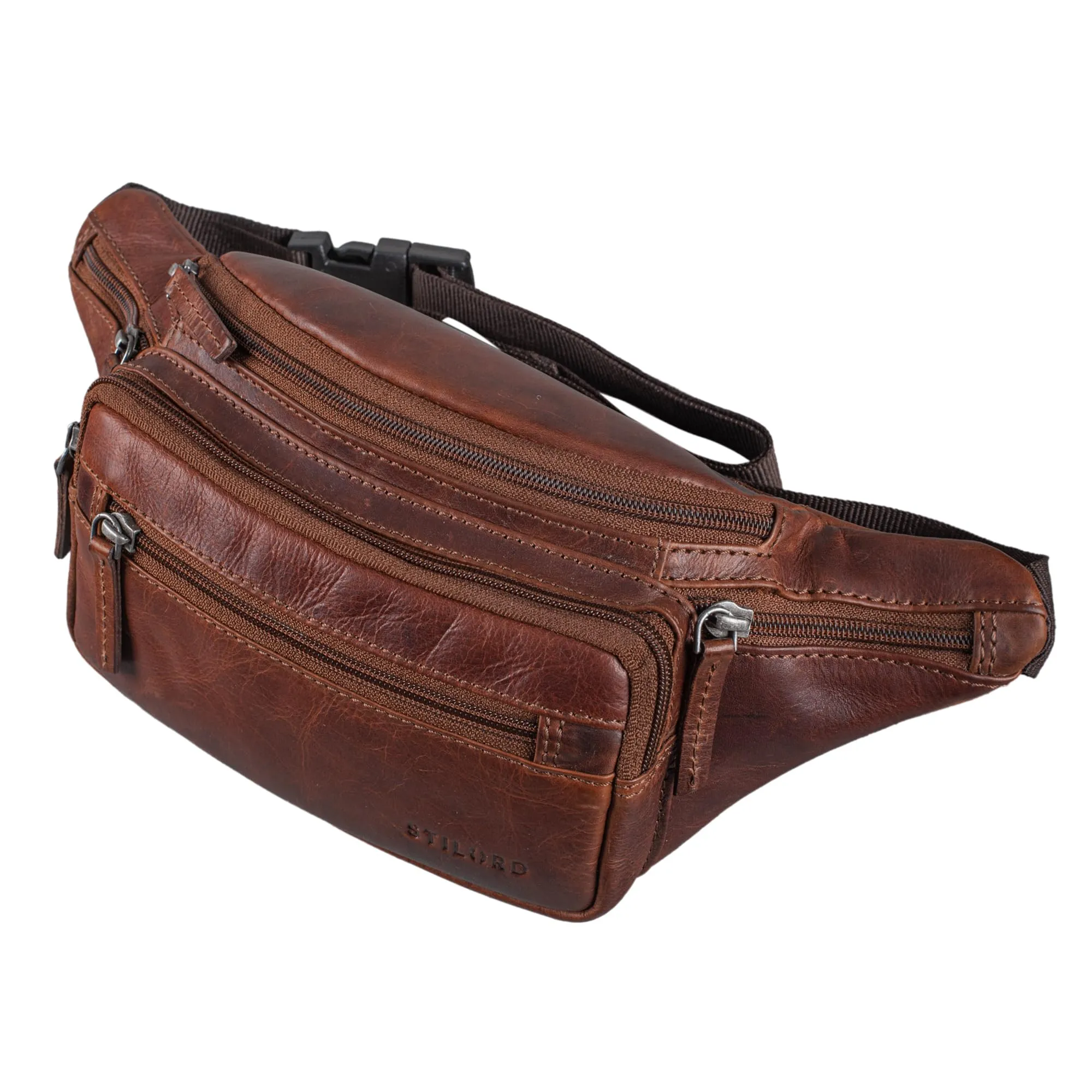 STILORD Zion Marsupio in Pelle Vintage per Uomo e Donna, Florida - Marrone - immagine 1